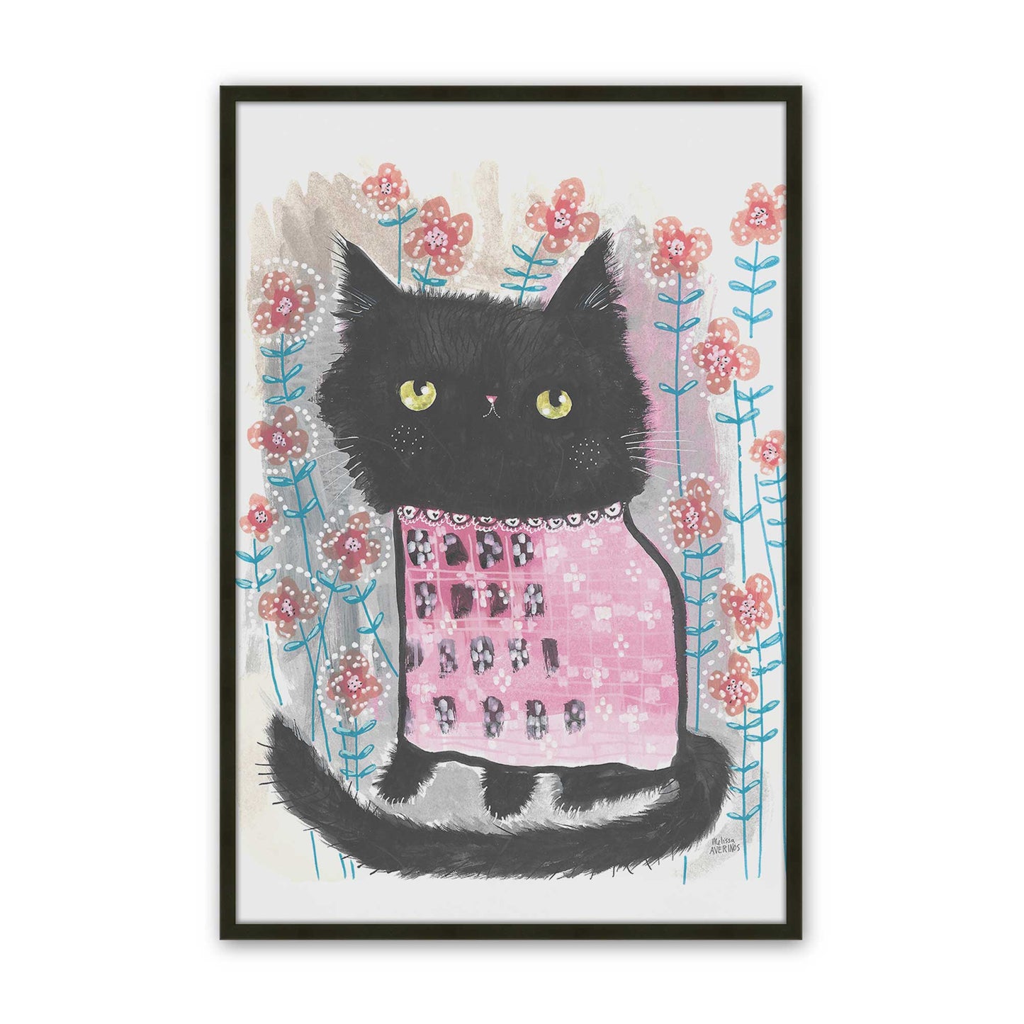 [Color:Satin Black], Picture of art in a Satin Black frame