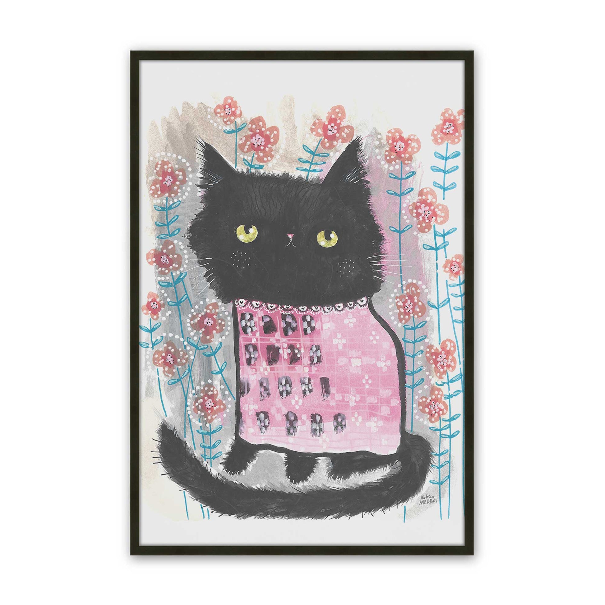 [Color:Satin Black], Picture of art in a Satin Black frame