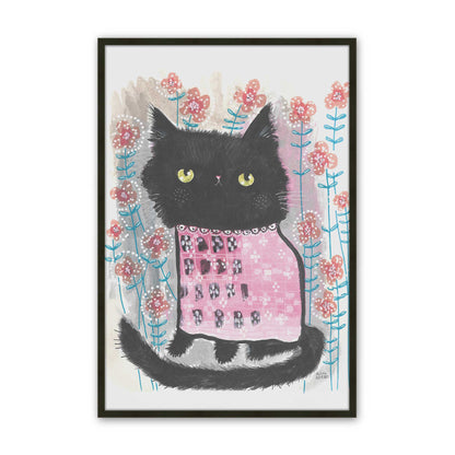 [Color:Satin Black], Picture of art in a Satin Black frame