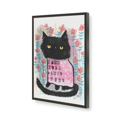 [Color:Satin Black], Picture of art in a Satin Black frame of the corner