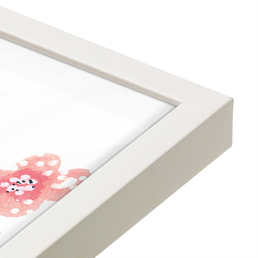 [Color:Opaque White], Picture of art in a Opaque White frame at an angle