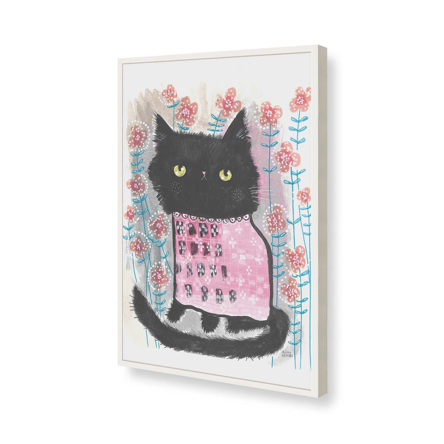 [Color:Opaque White], Picture of art in a Opaque White frame of the corner