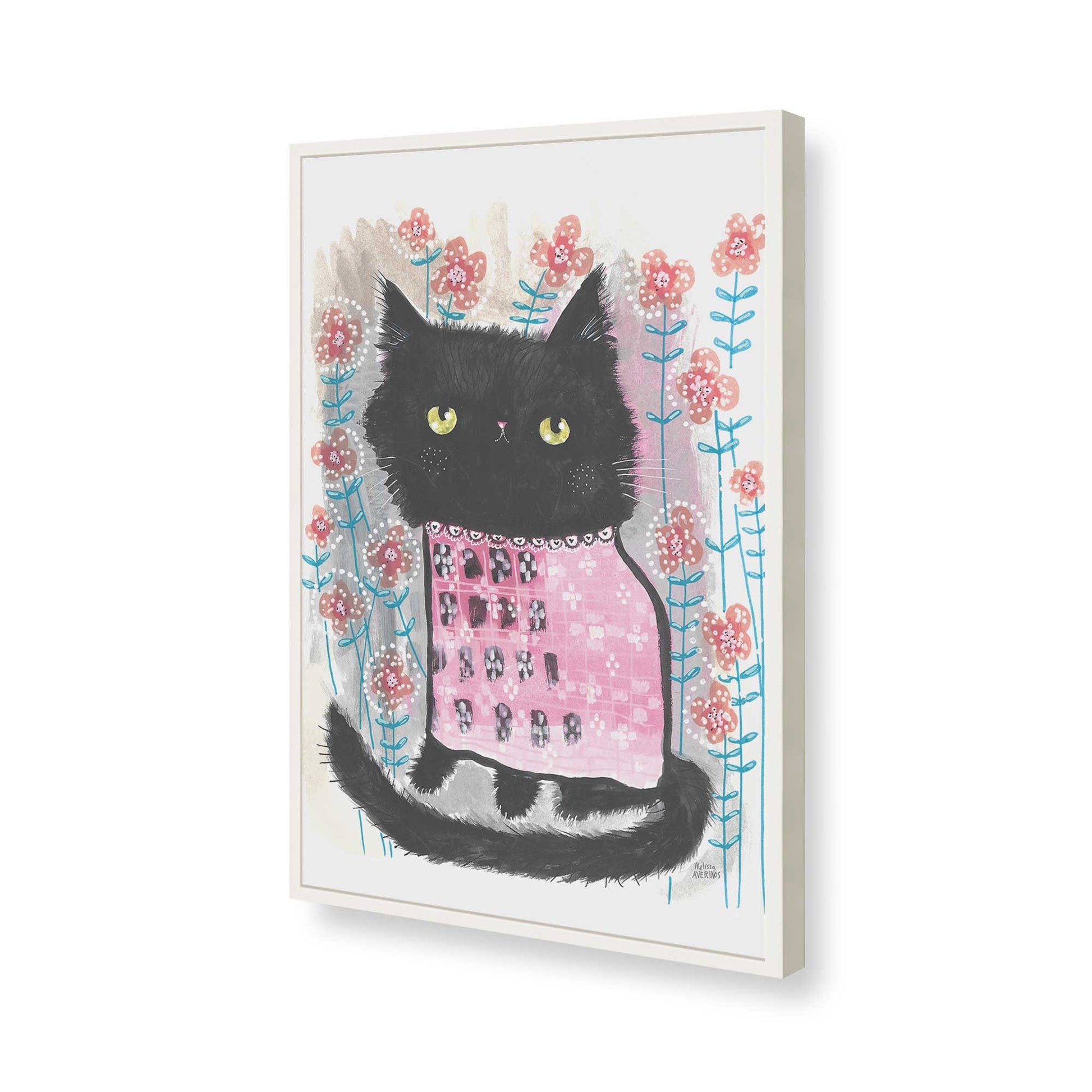 [Color:Opaque White], Picture of art in a Opaque White frame of the corner