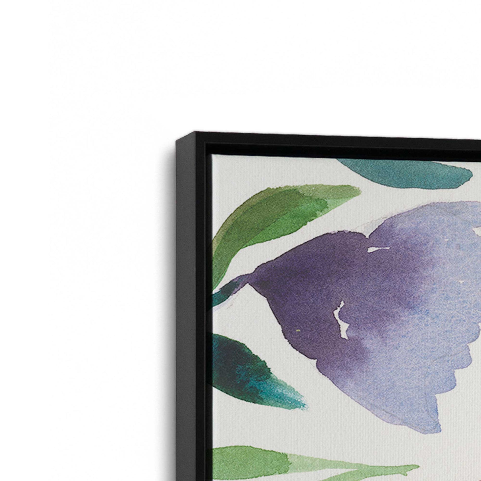 [Color:Satin Black], Picture of art in a Satin Black frame at an angle