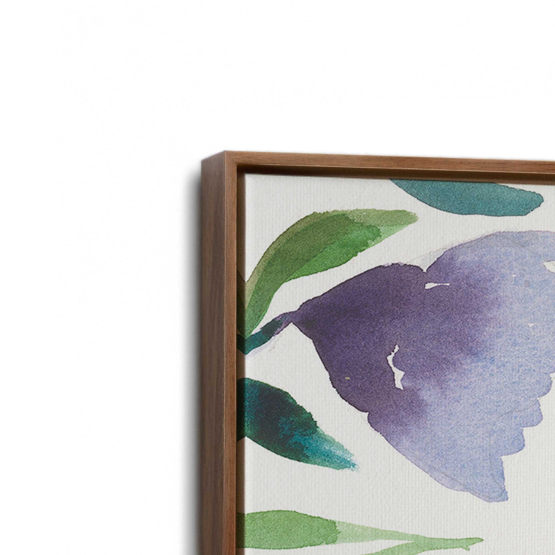 [Color:Walnut], Picture of art in a Walnut frame at an angle