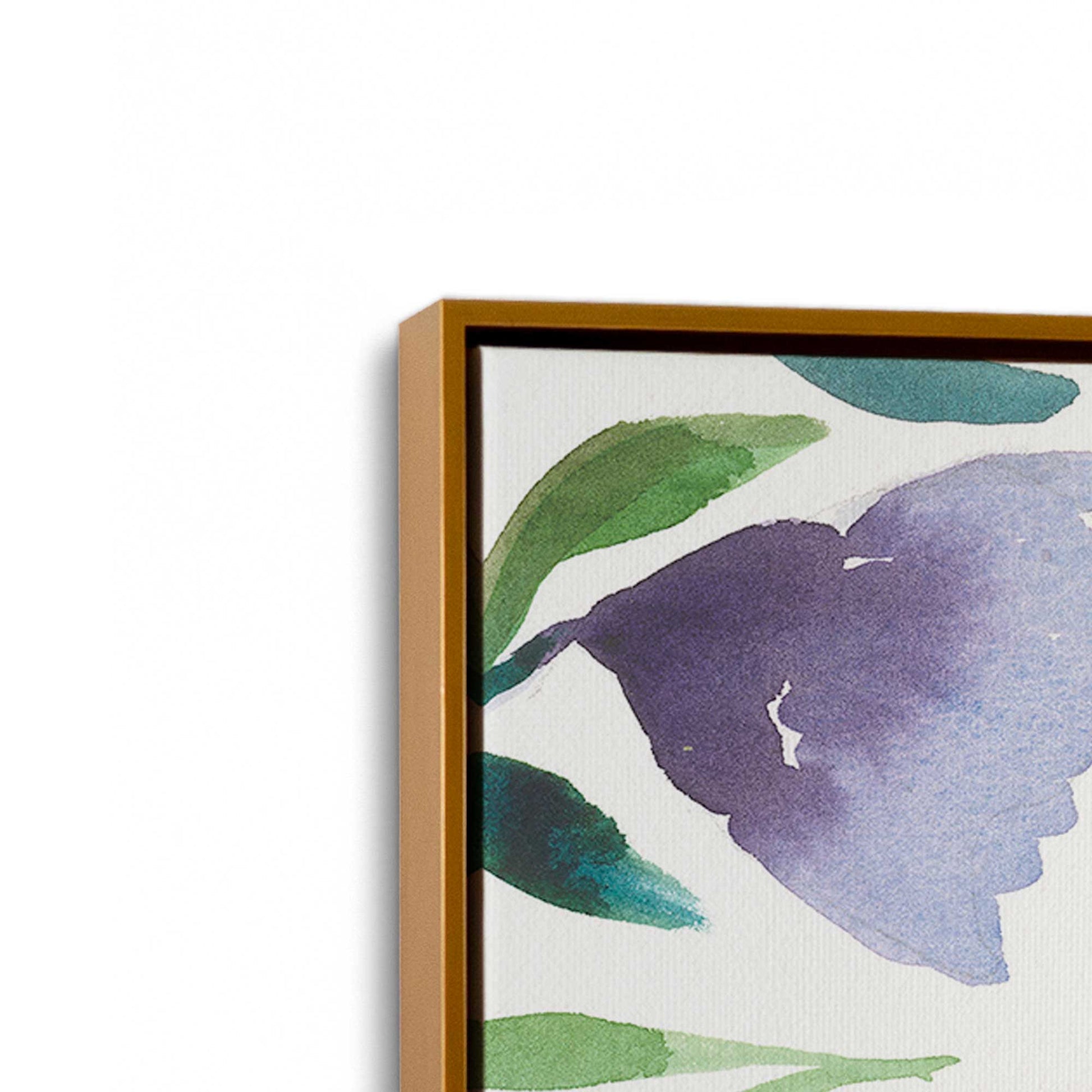 [Color:Polished Gold], Picture of art in a Polished Gold frame at an angle