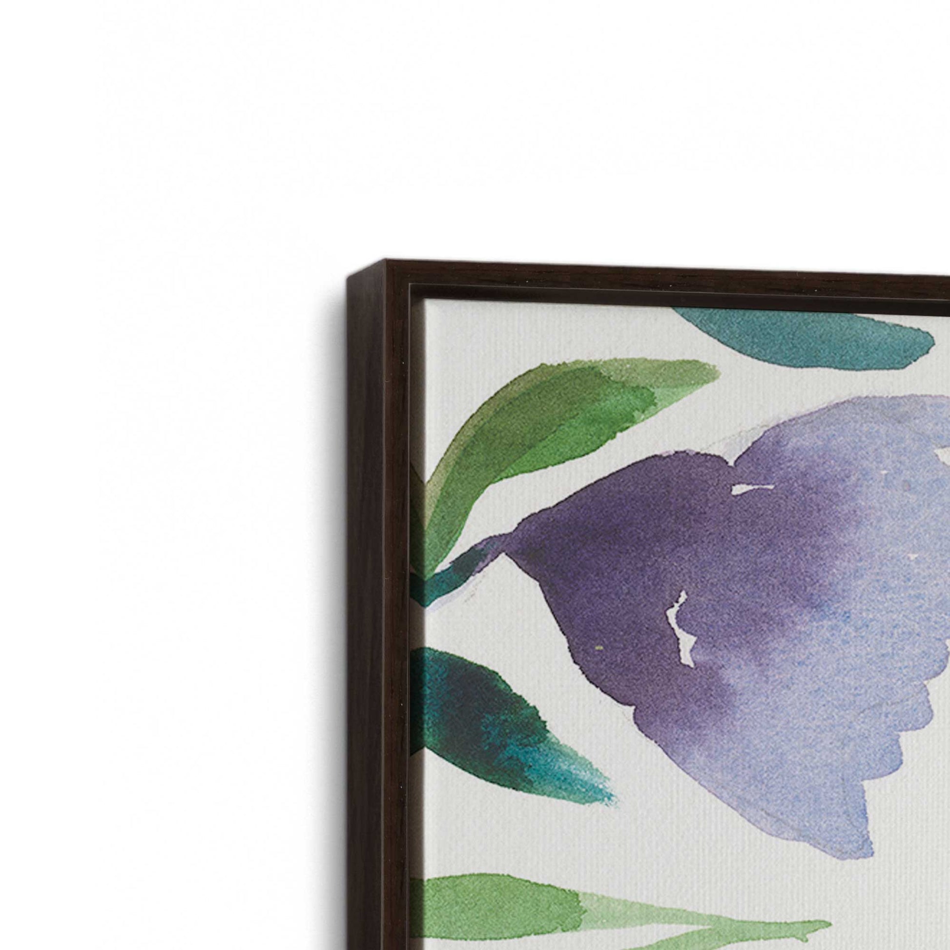 [Color:Espresso], Picture of art in a Espresso frame at an angle