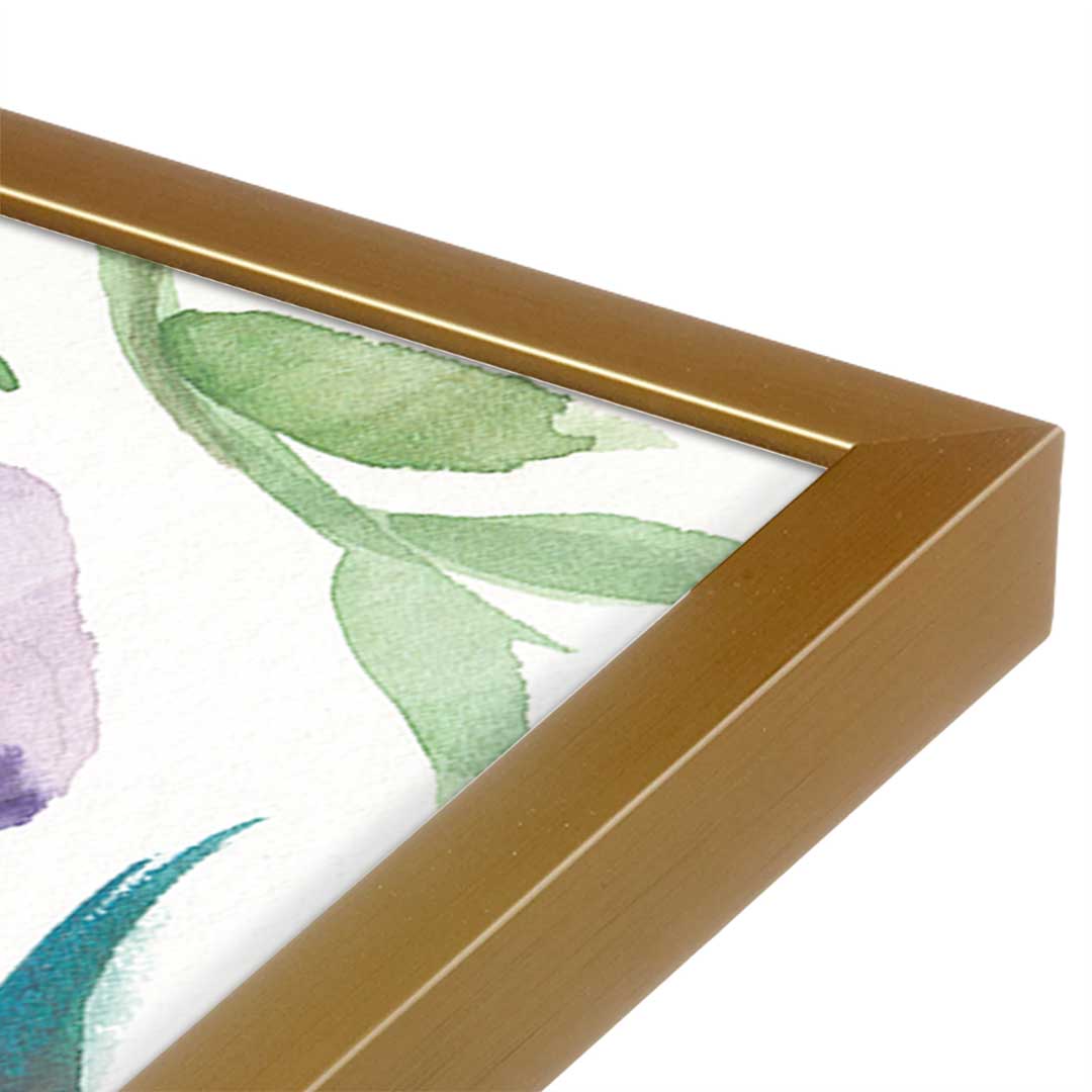[Color:Polished Gold], Picture of art in a Polished Gold frame at an angle