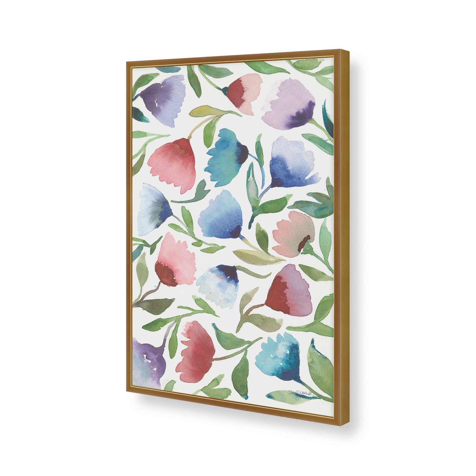 [Color:Polished Gold], Picture of art in a Polished Gold frame of the corner