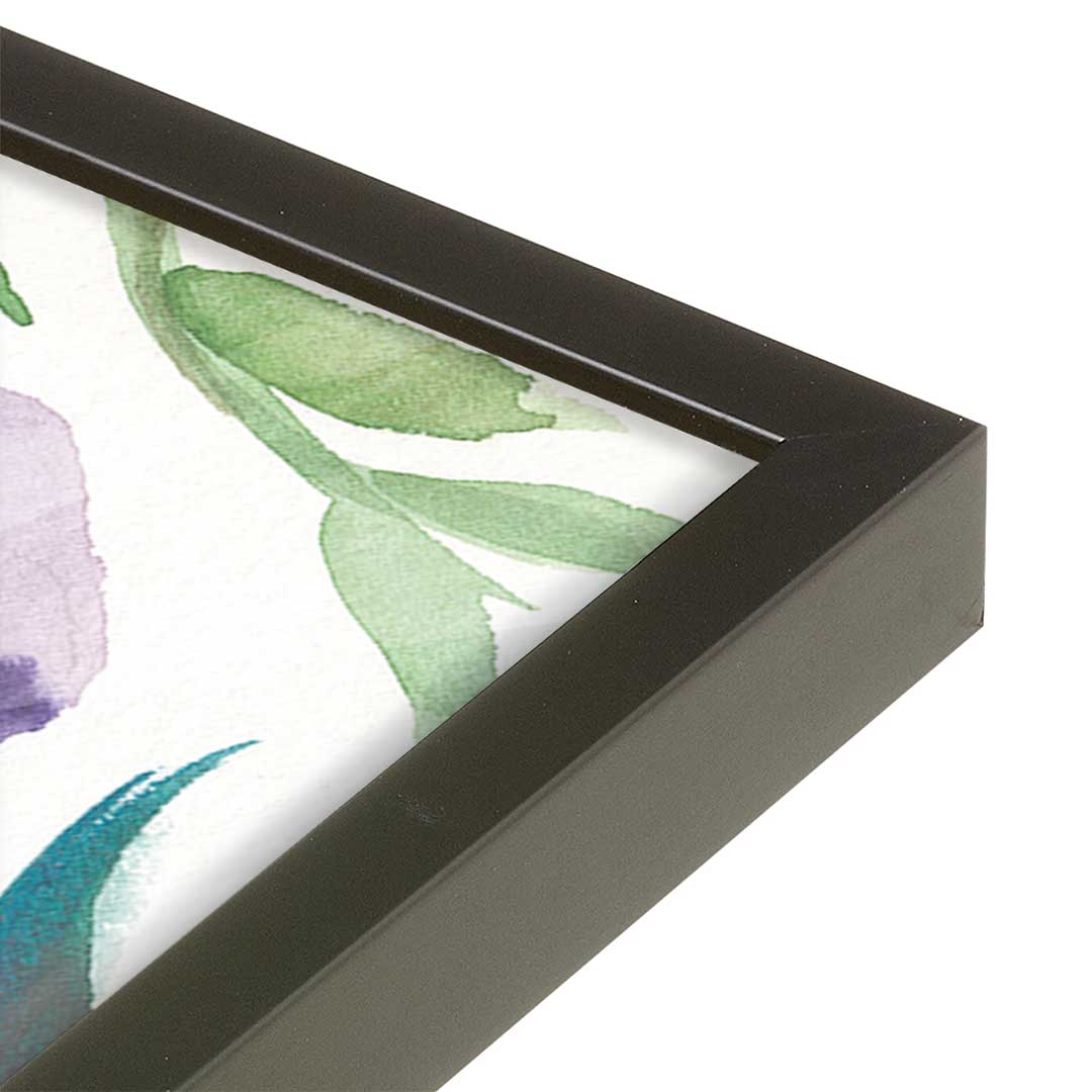 [Color:Satin Black], Picture of art in a Satin Black frame at an angle