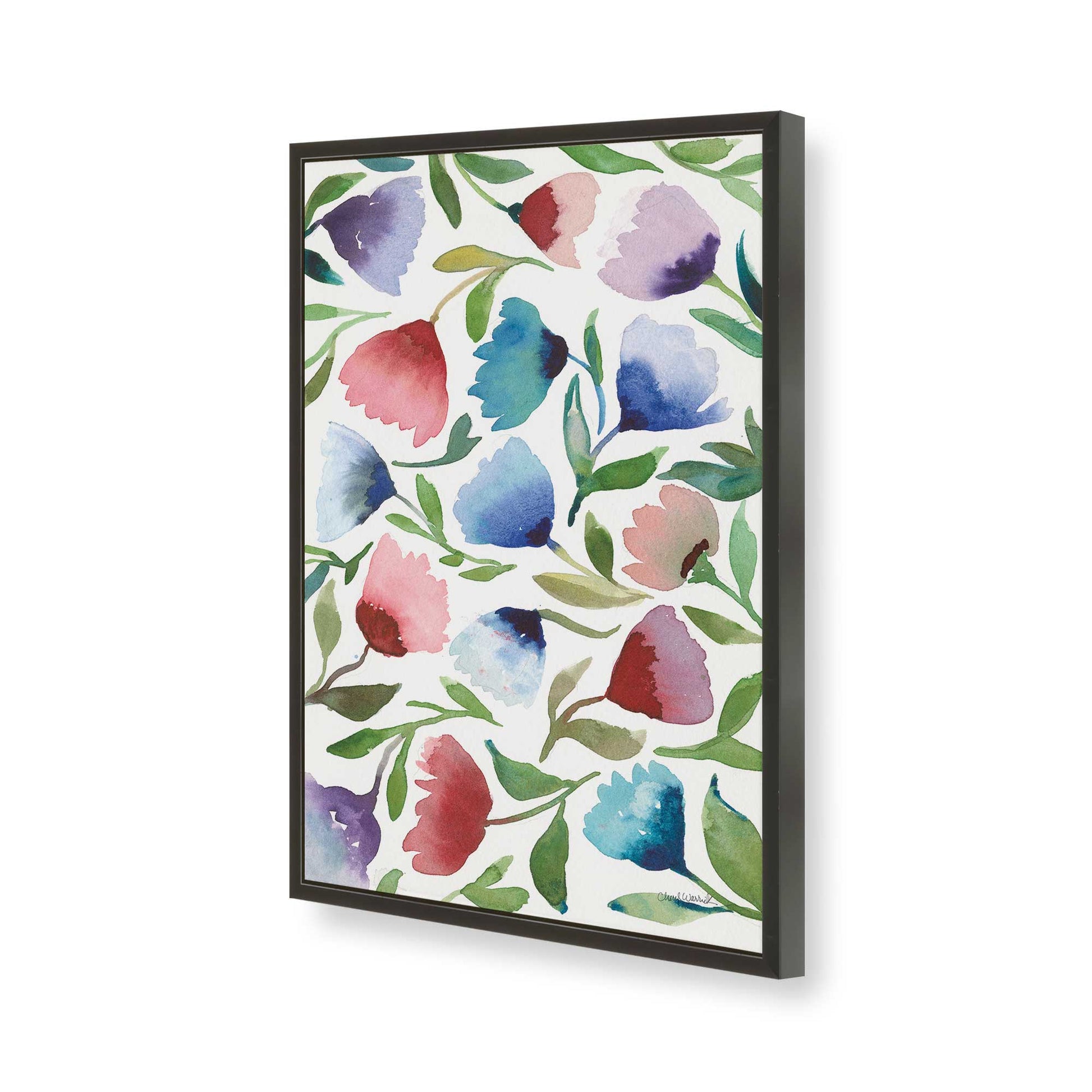 [Color:Satin Black], Picture of art in a Satin Black frame of the corner