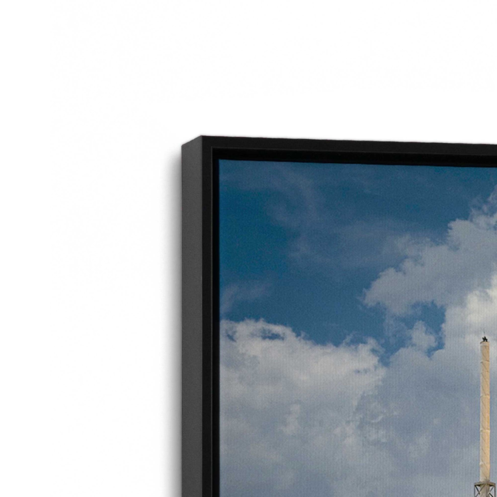 [Color:Satin Black], Picture of art in a Satin Black frame at an angle