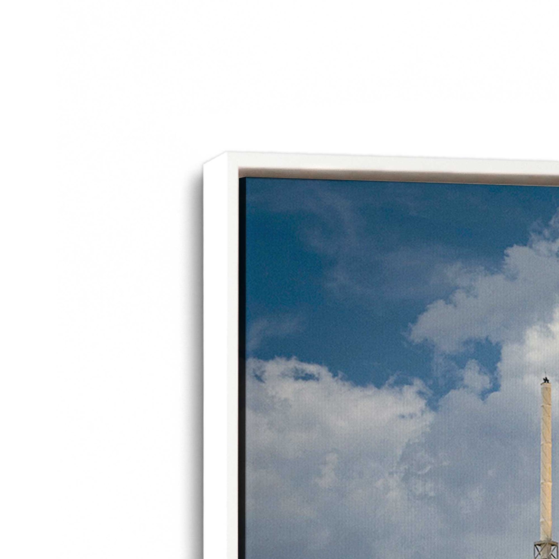 [Color:Opaque White], Picture of art in a White frame at an angle
