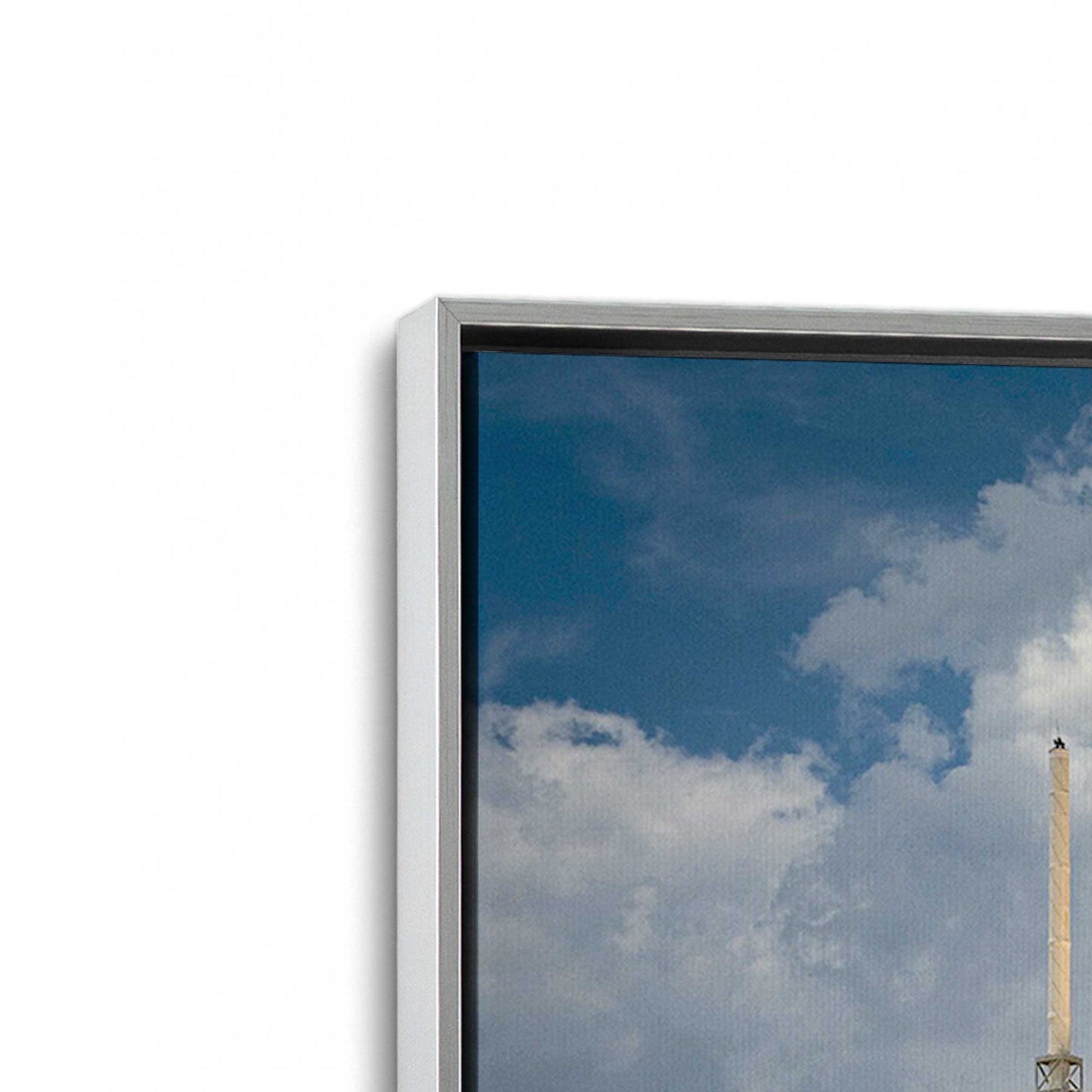 [Color:Polished Chrome], Picture of art in a Polished Chrome frame at an angle