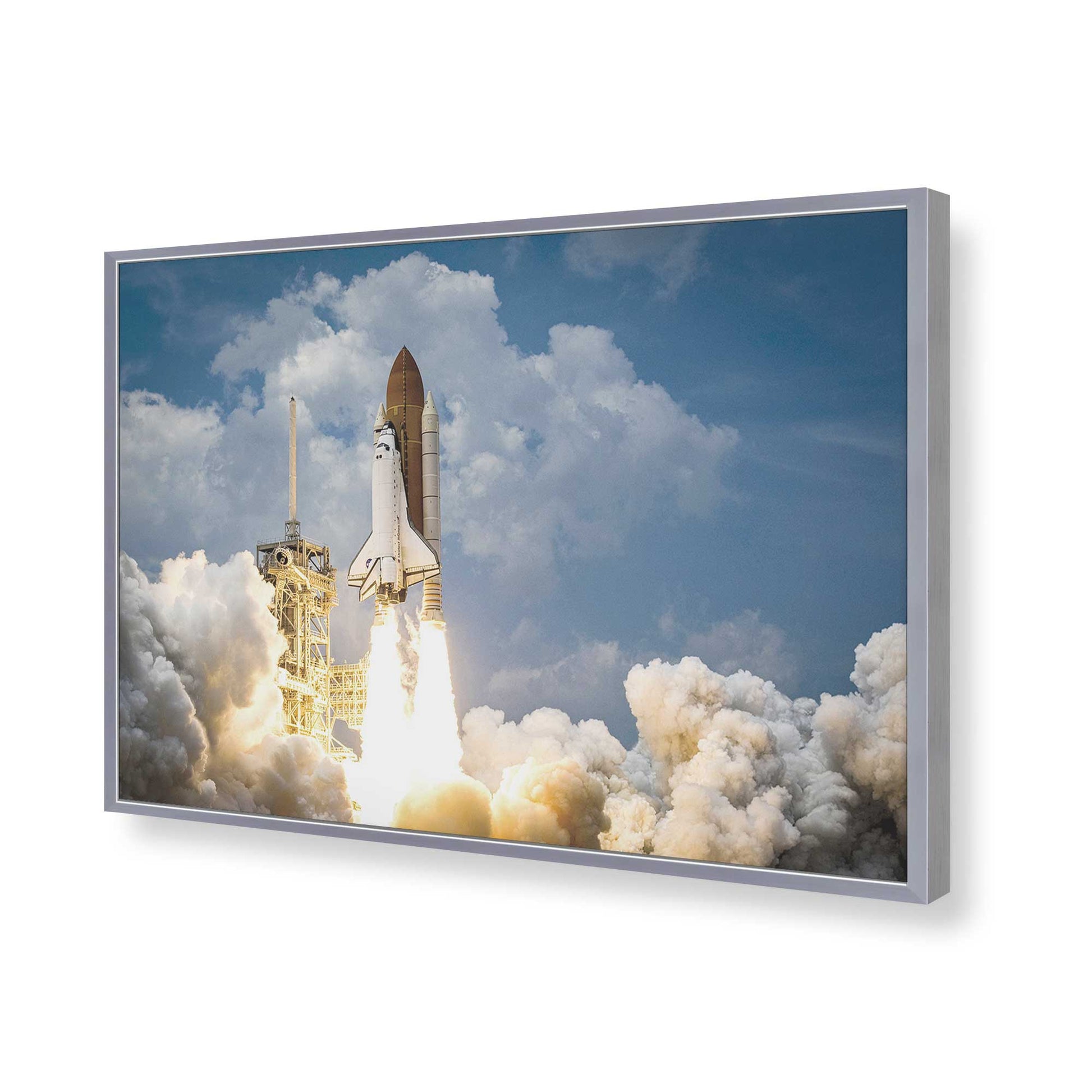 [Color:Polished Chrome], Picture of art in a Polished Chrome frame of the corner