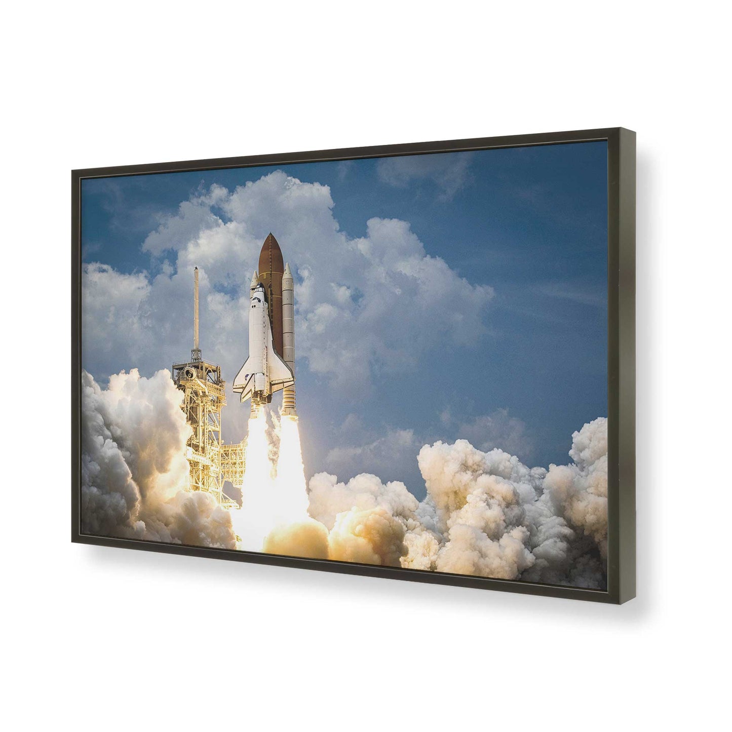[Color:Satin Black], Picture of art in a Satin Black frame of the corner