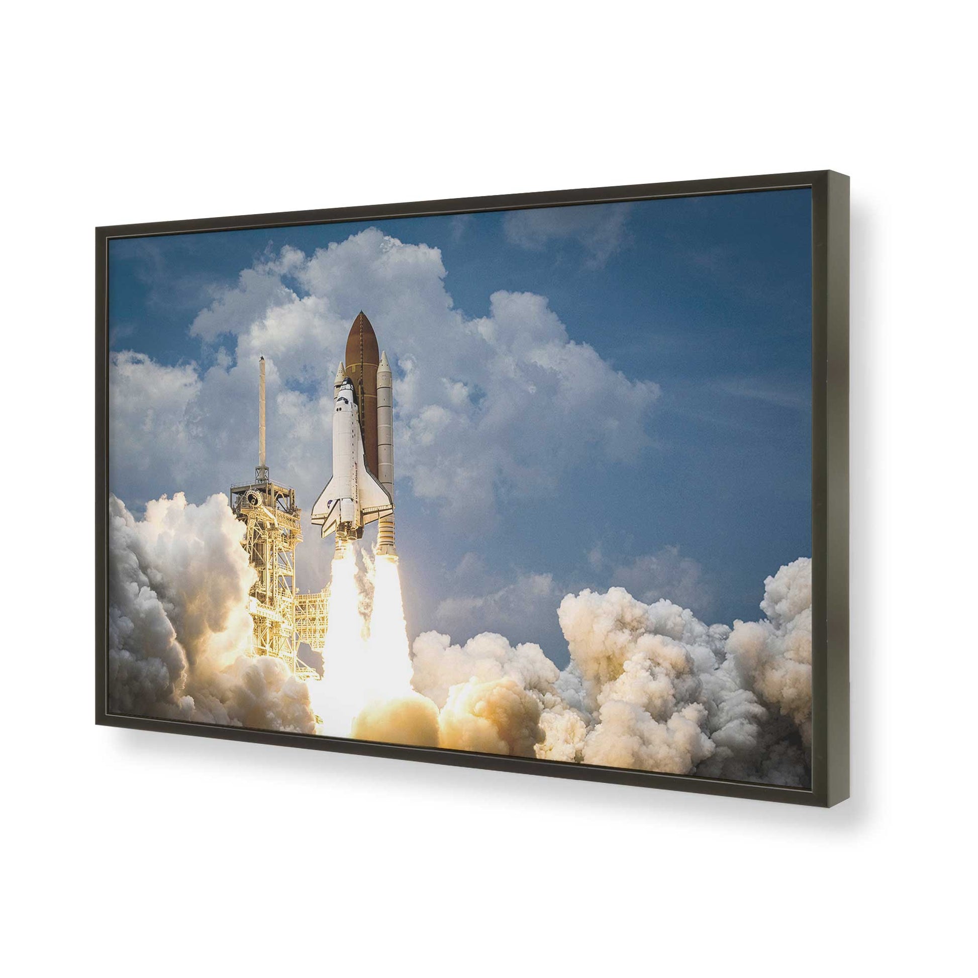 [Color:Satin Black], Picture of art in a Satin Black frame of the corner