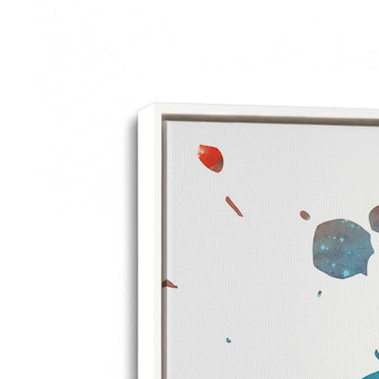 [Color:Opaque White], Picture of art in a White frame at an angle