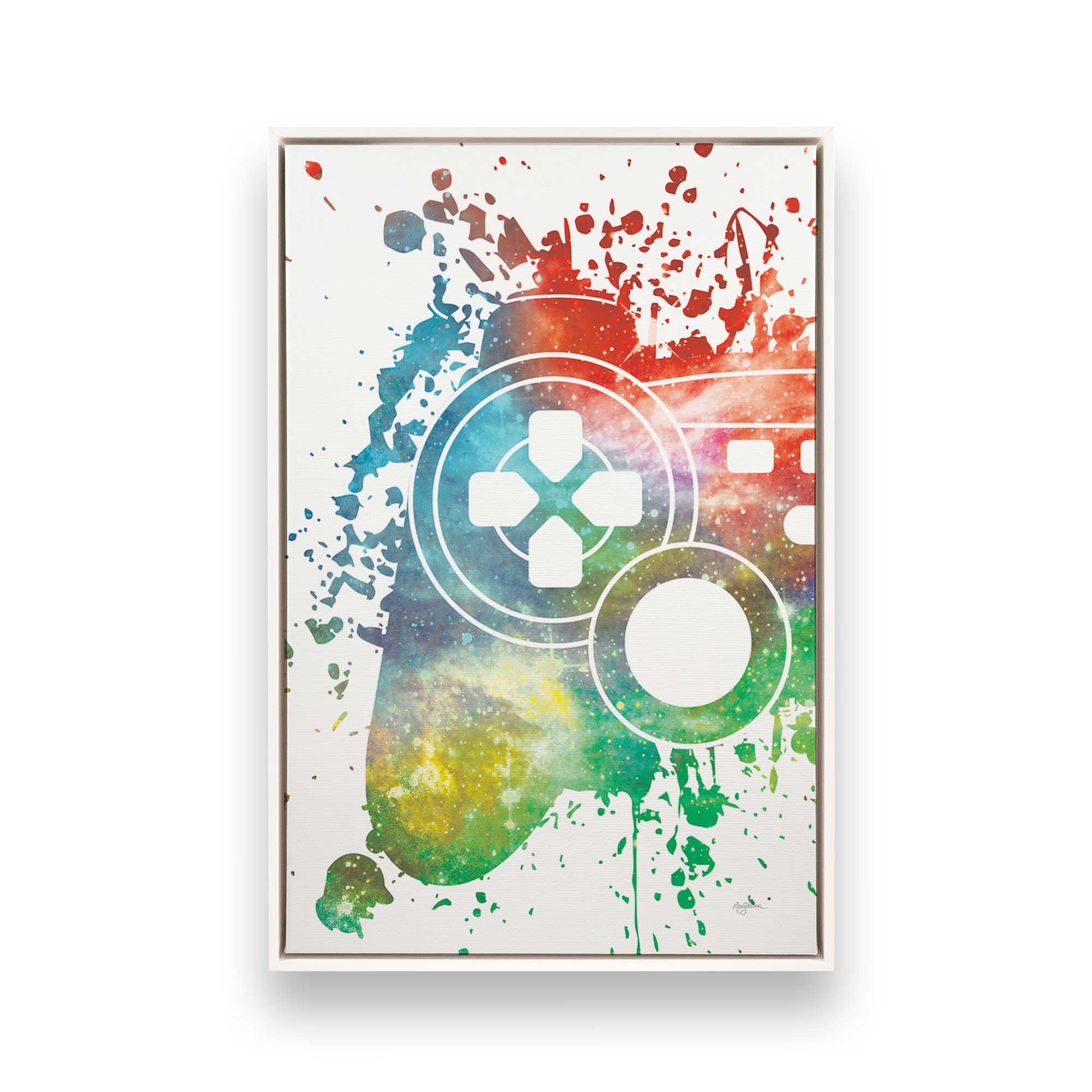 [Color:Opaque White], Picture of art in a White frame