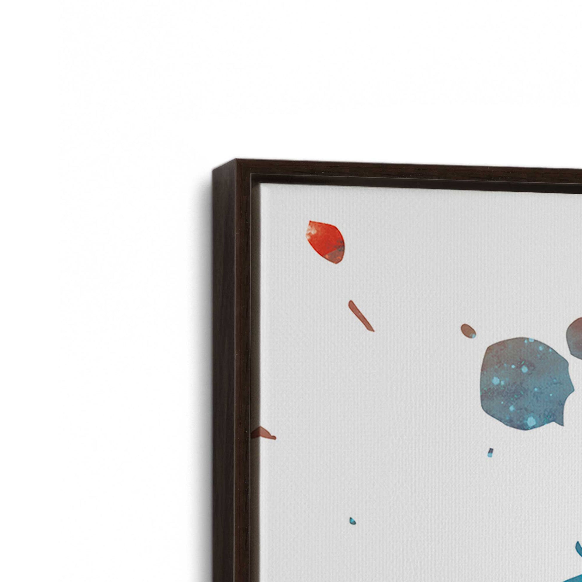 [Color:Espresso], Picture of art in a Espresso frame at an angle