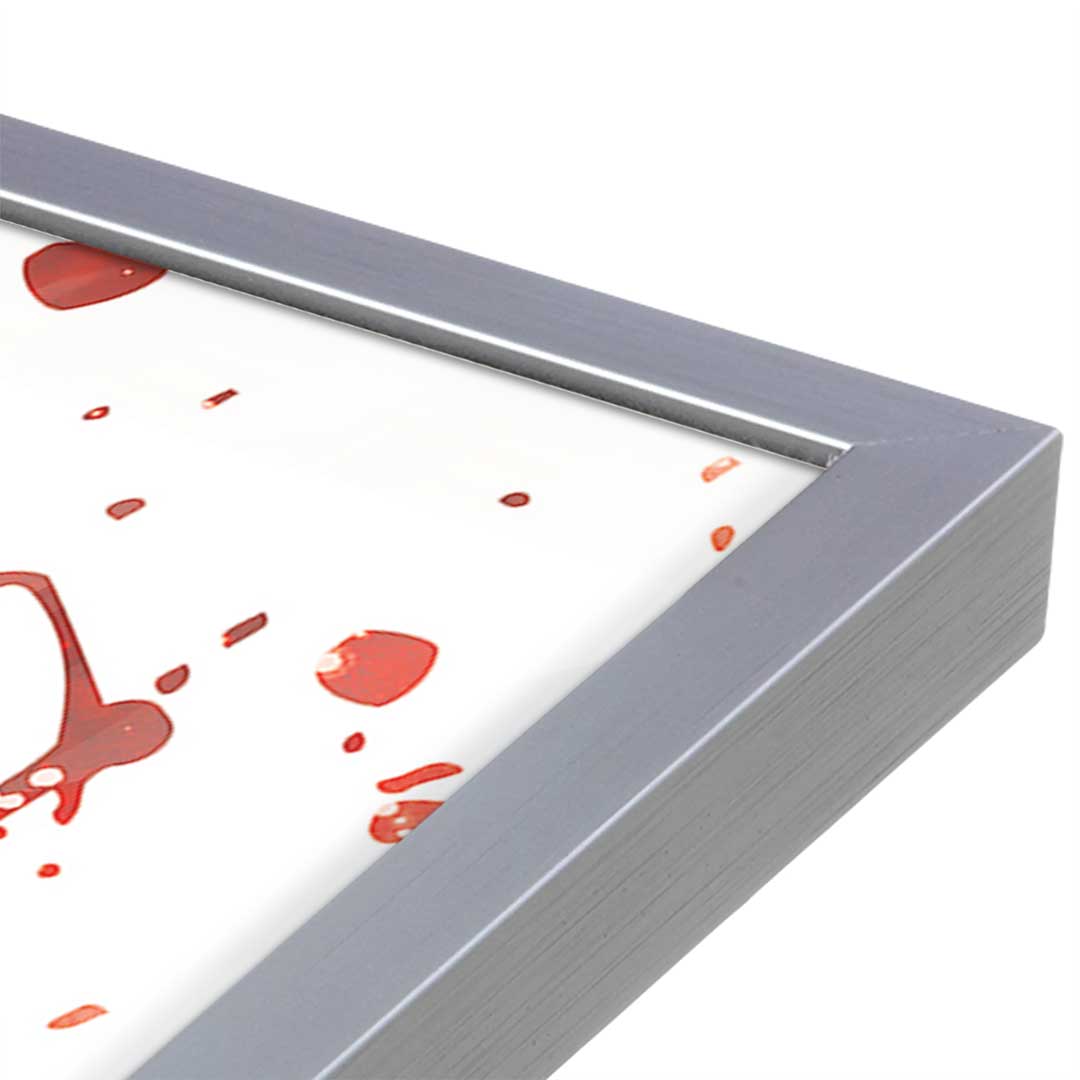 [Color:Polished Chrome], Picture of art in a Polished Chrome frame at an angle