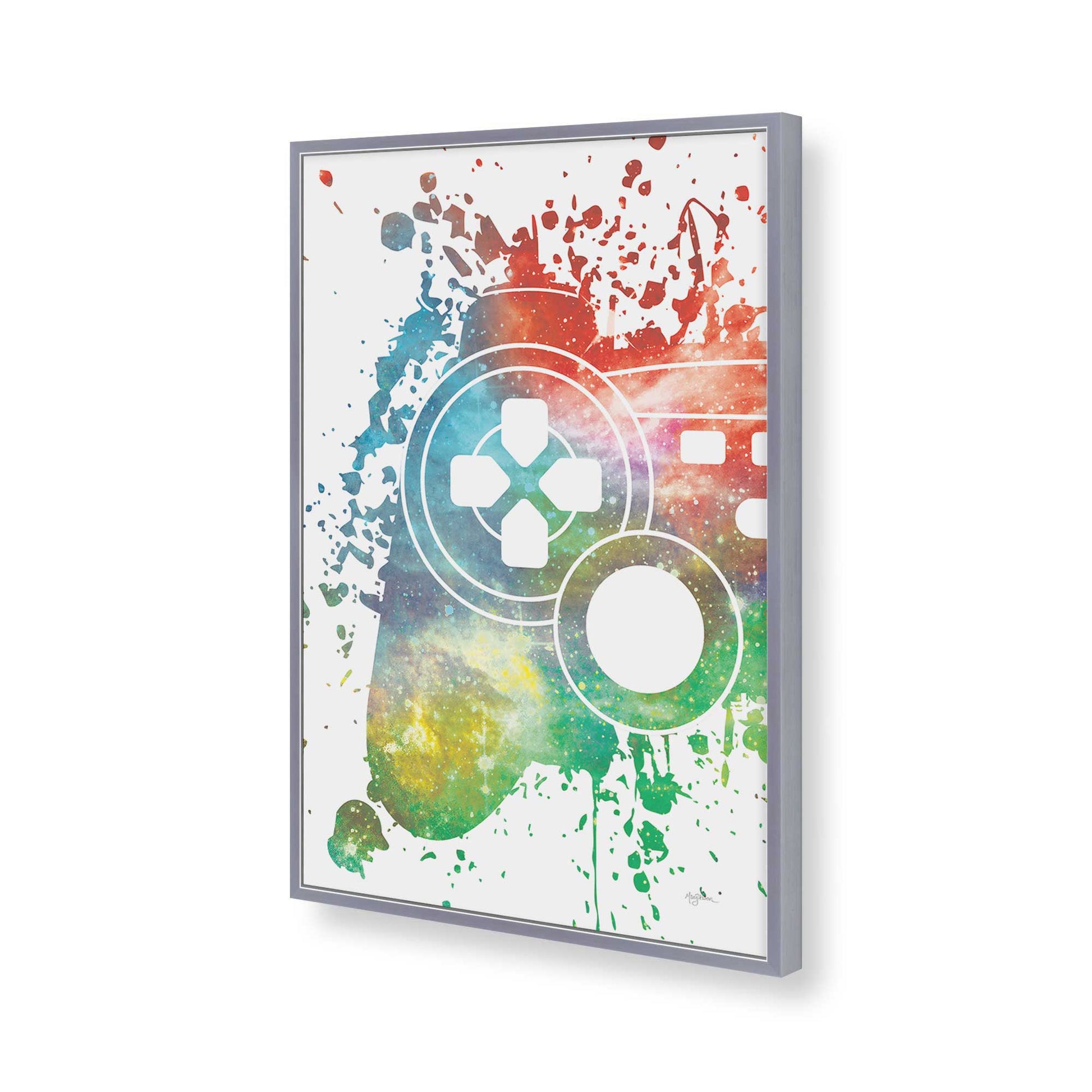 [Color:Polished Chrome], Picture of art in a Polished Chrome frame of the corner