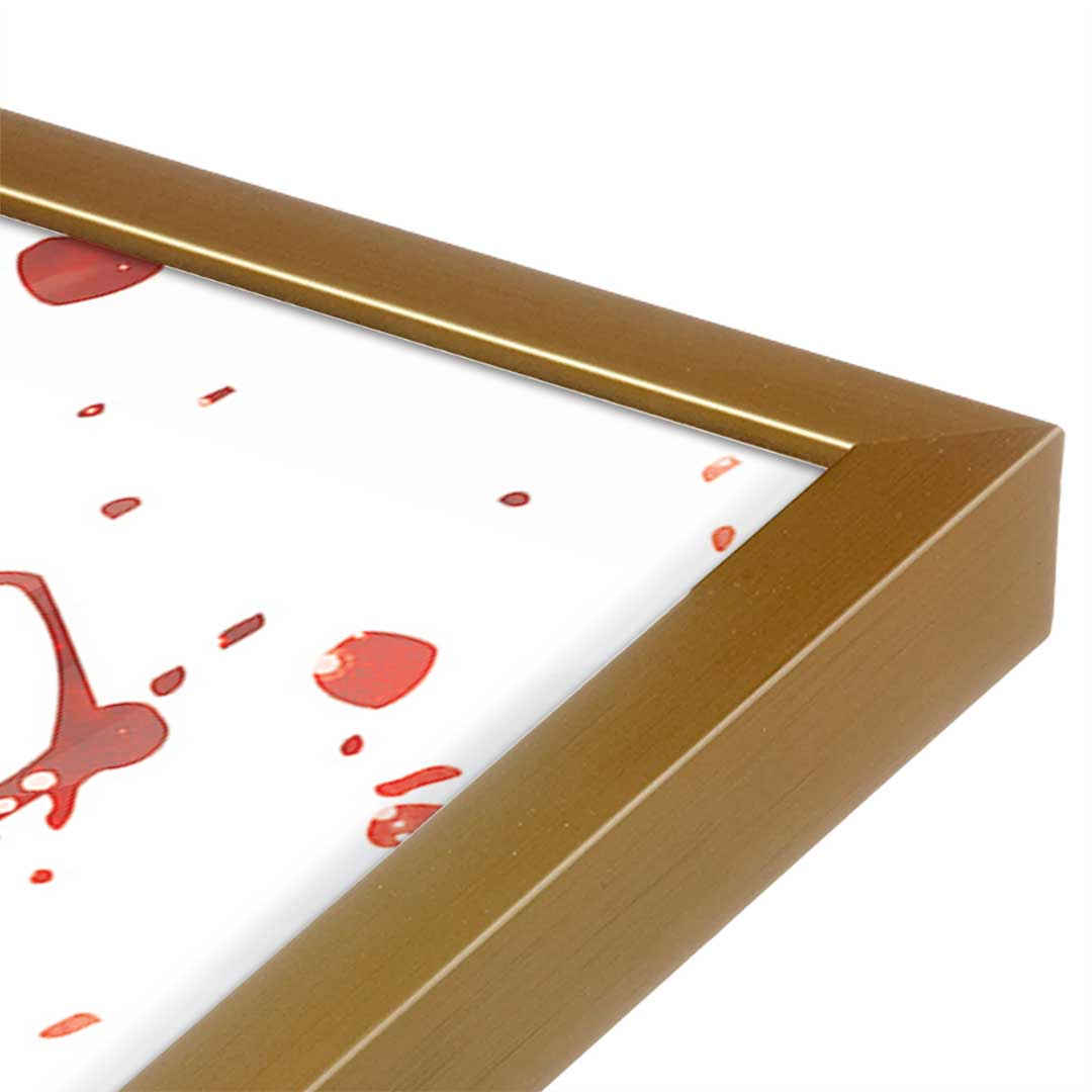 [Color:Polished Gold], Picture of art in a Polished Gold frame at an angle