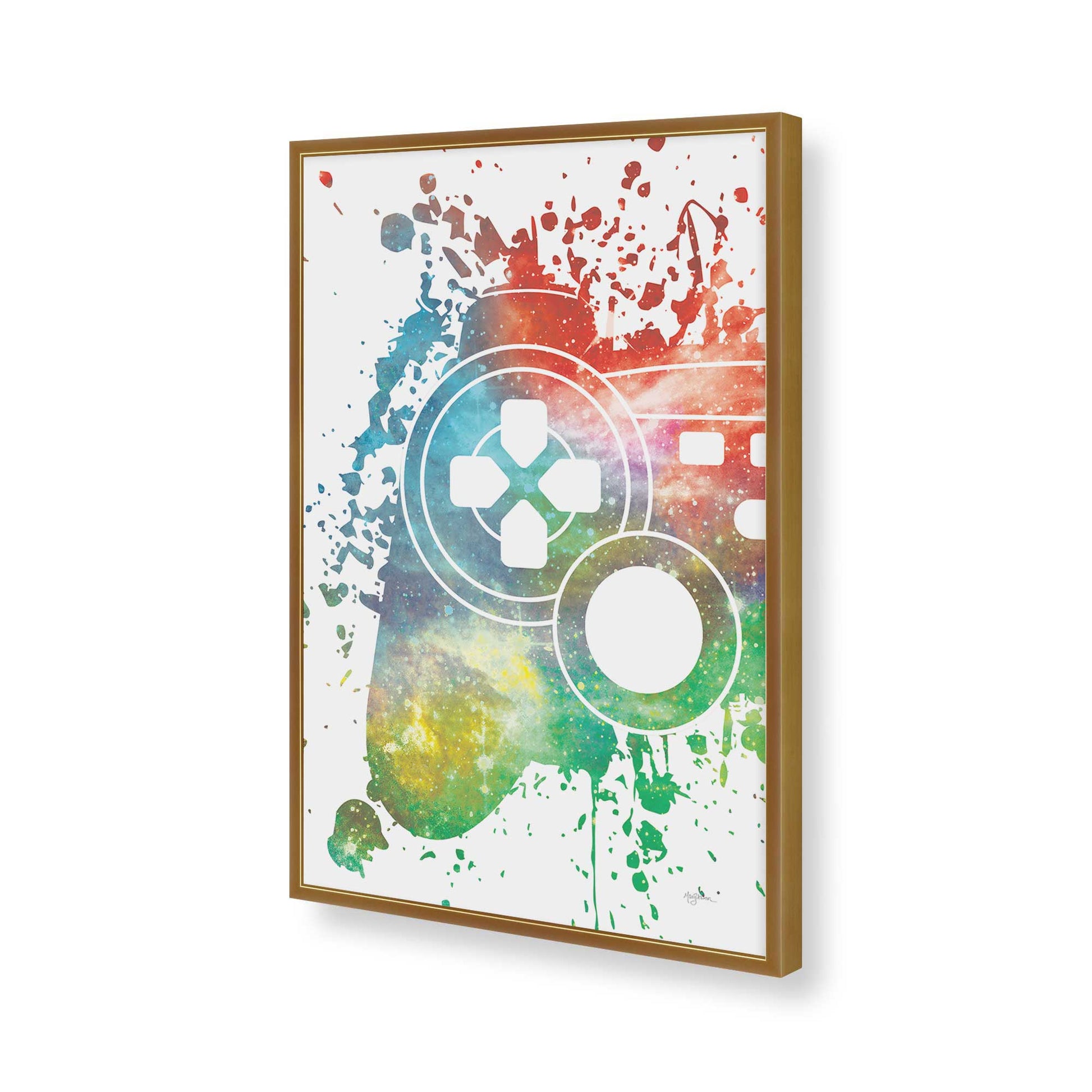 [Color:Polished Gold], Picture of art in a Polished Gold frame of the corner