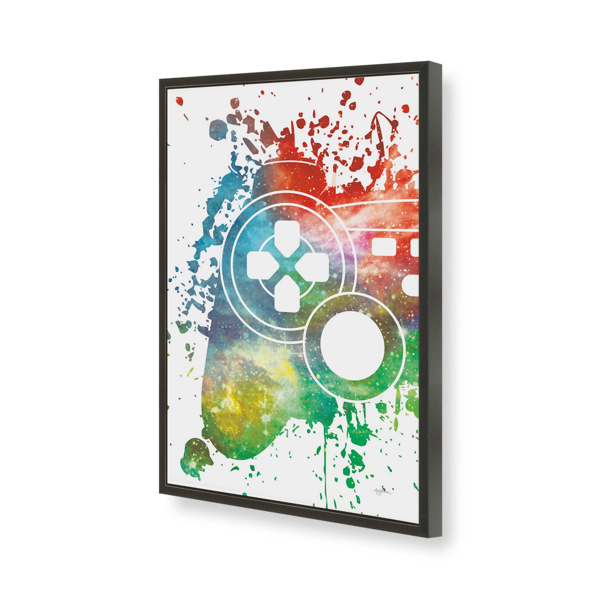 [Color:Satin Black], Picture of art in a Satin Black frame of the corner
