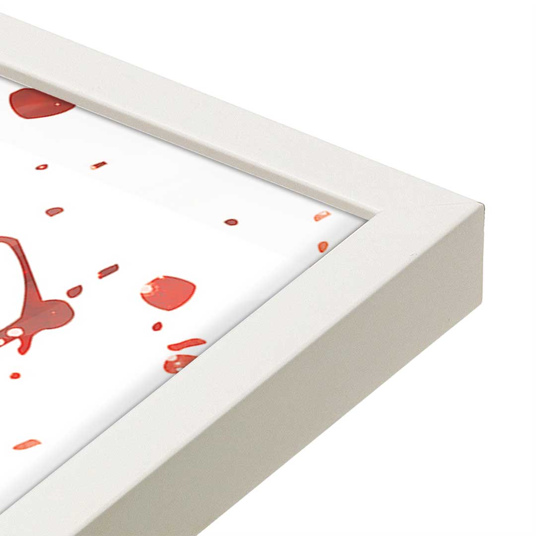[Color:Opaque White], Picture of art in a Opaque White frame at an angle