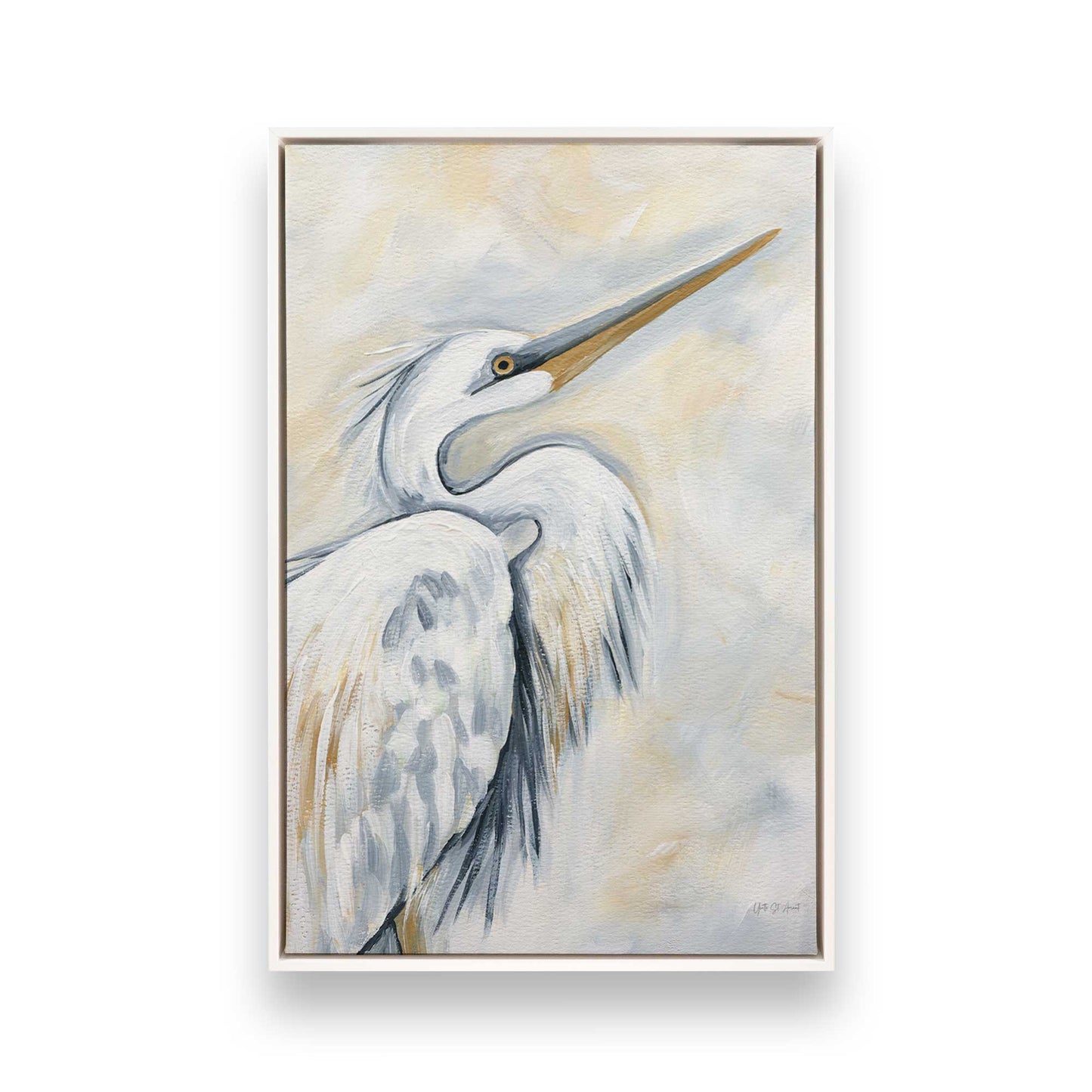 [Color:Opaque White], Picture of art in a White frame