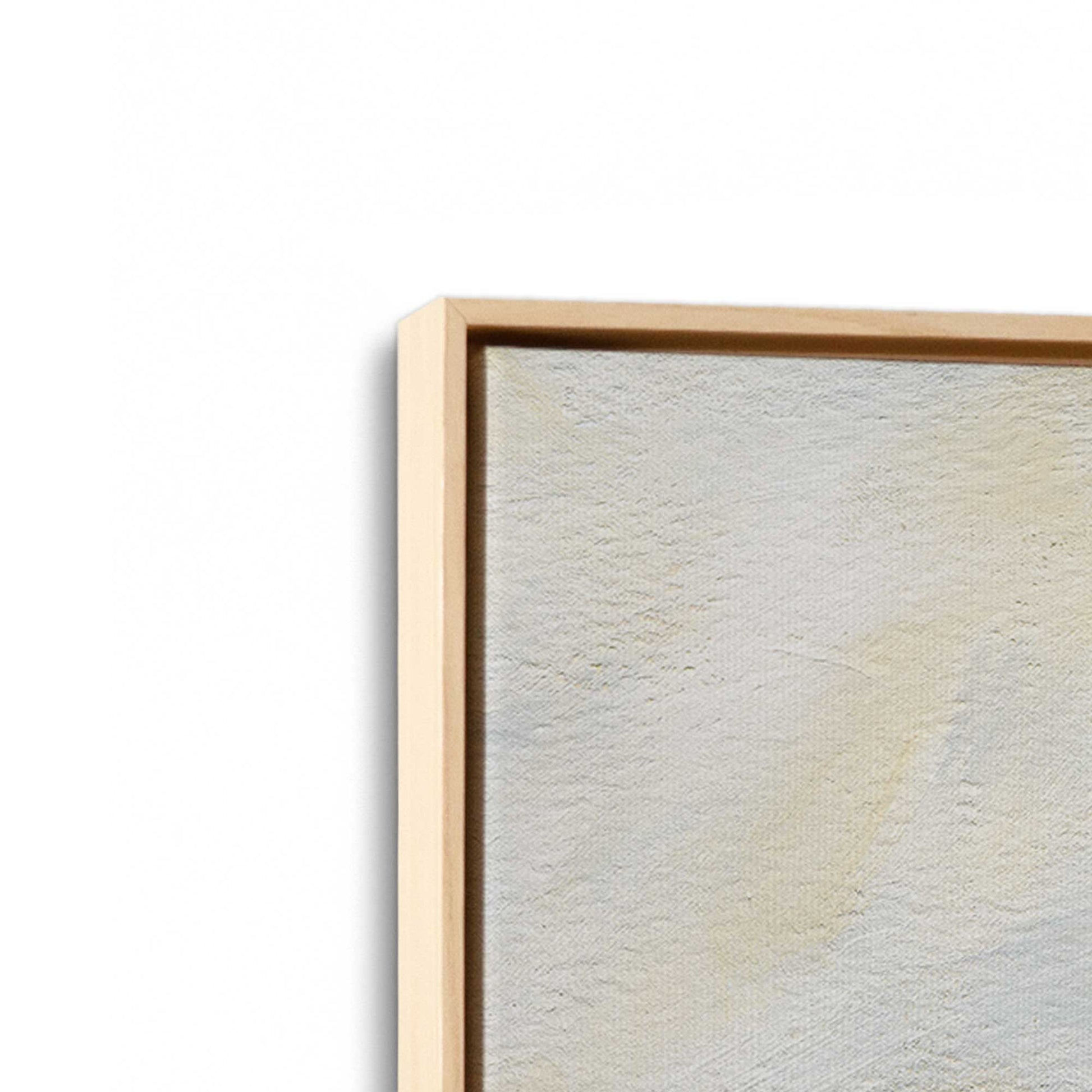 [Color:American Maple], Picture of art in a American Maple frame at an angle