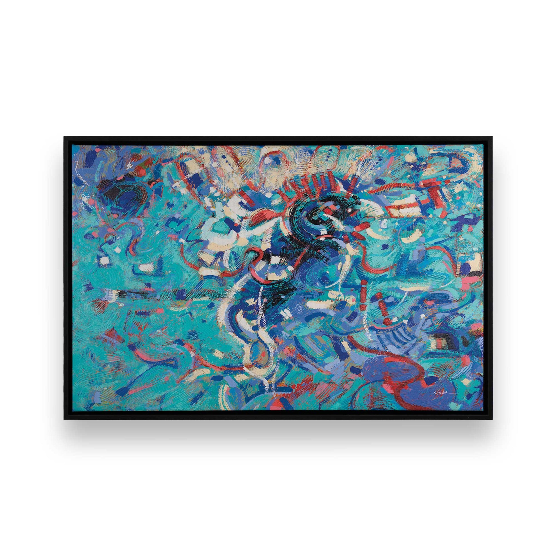 [Color:Satin Black], Picture of art in a Satin Black frame