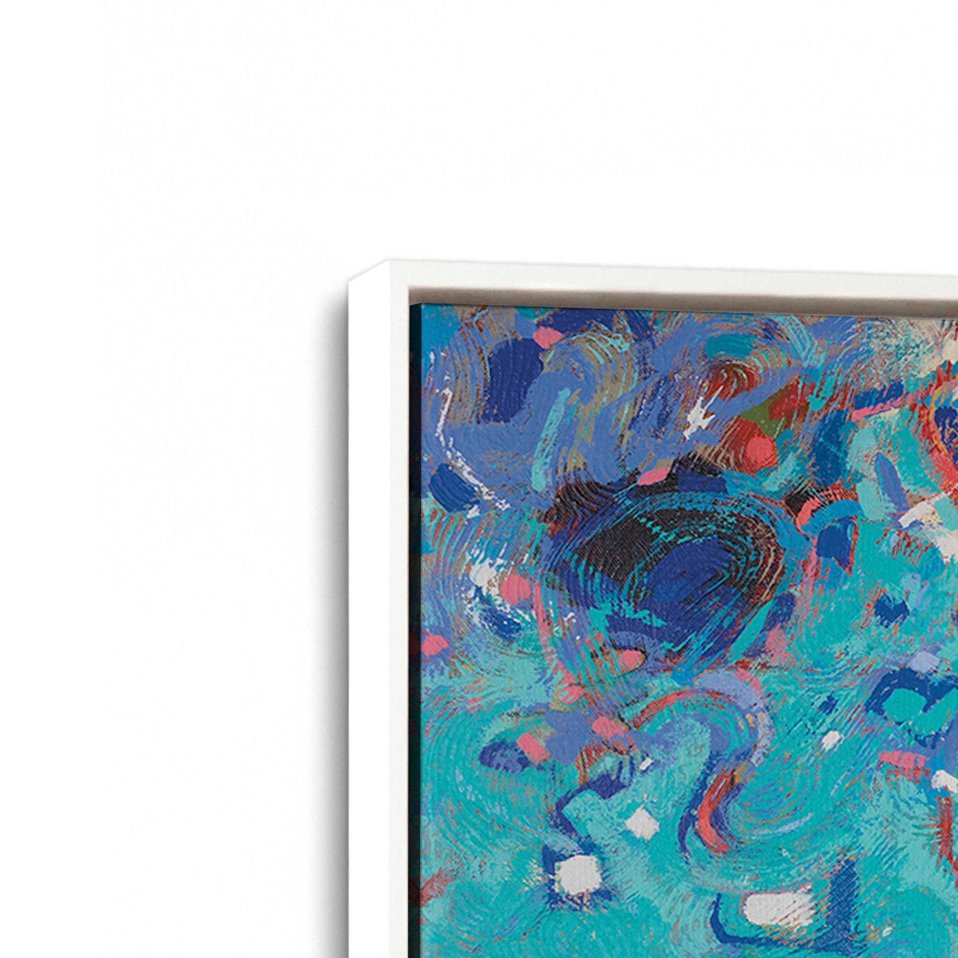 [Color:Opaque White], Picture of art in a White frame at an angle