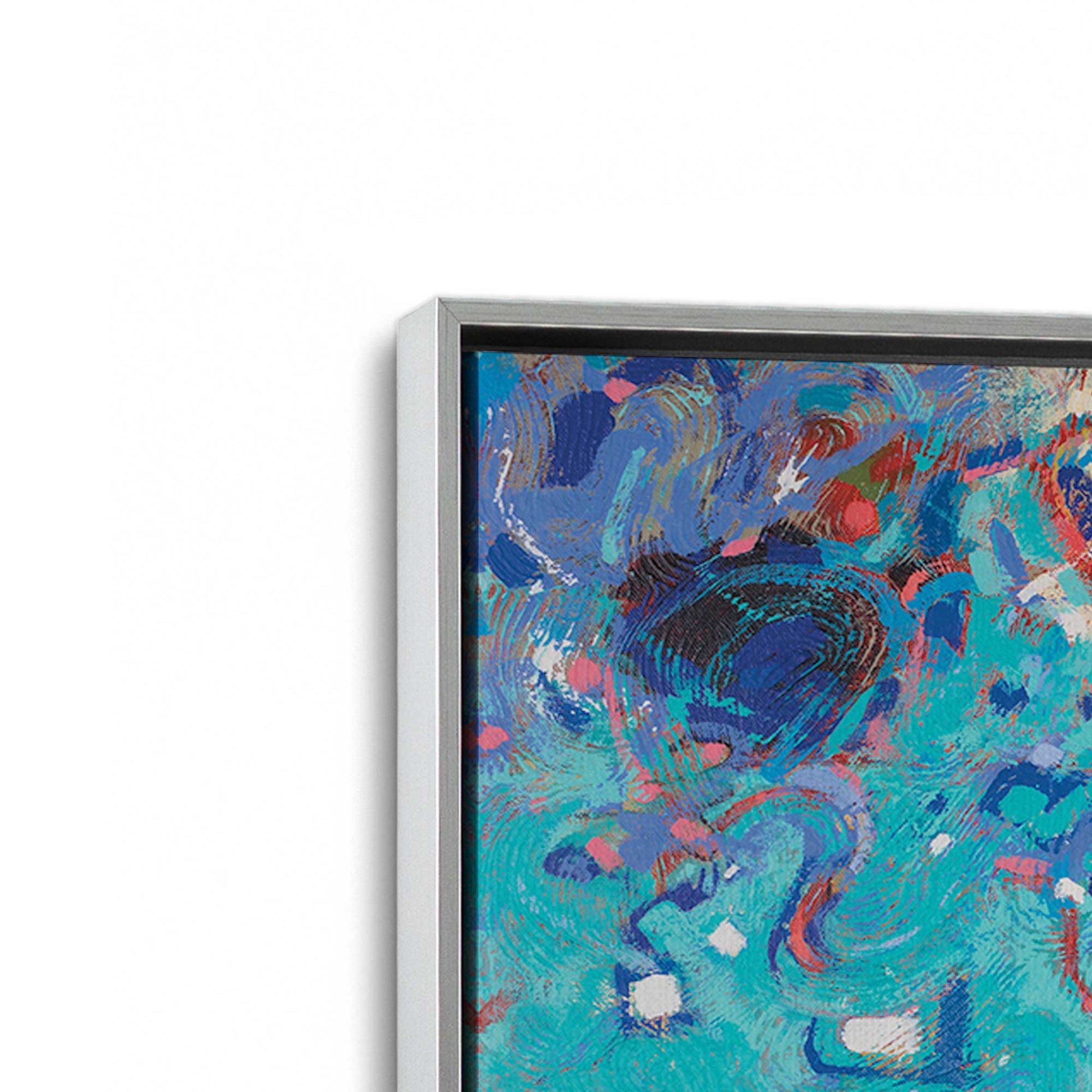 [Color:Polished Chrome], Picture of art in a Polished Chrome frame at an angle