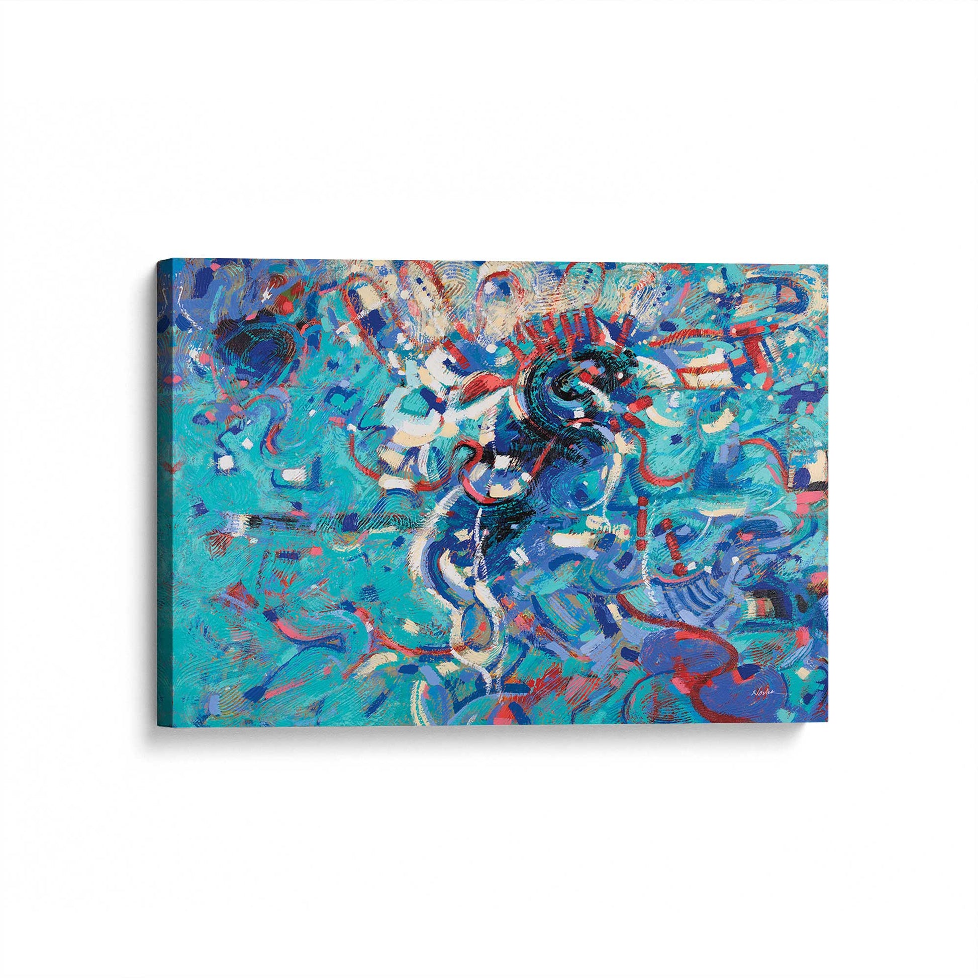 [Color:Stretched Canvas], Picture of art at an angle