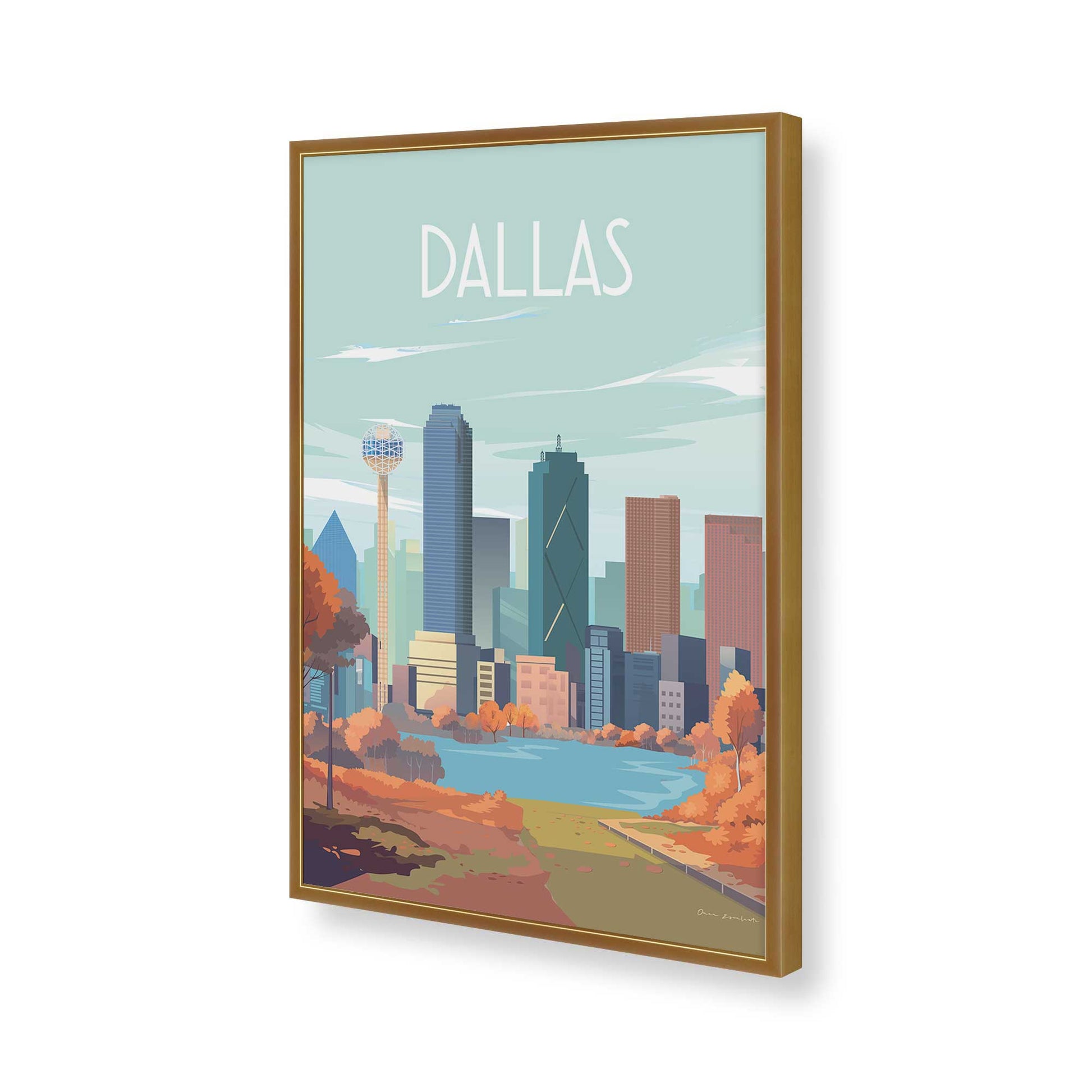 [Color:Polished Gold], Picture of art in a Polished Gold frame of the corner