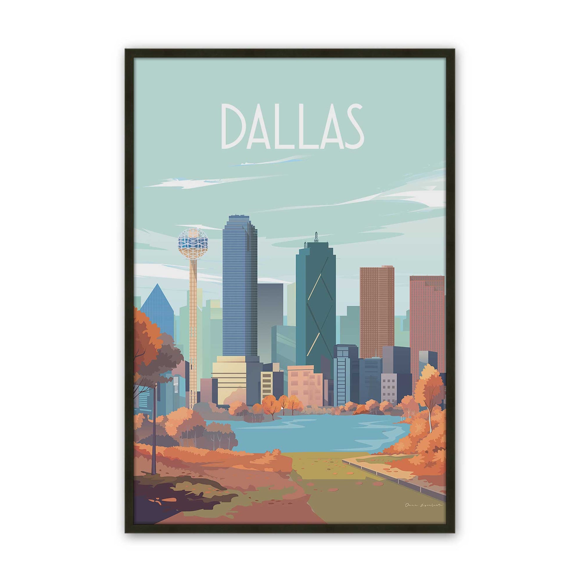 [Color:Satin Black], Picture of art in a Satin Black frame