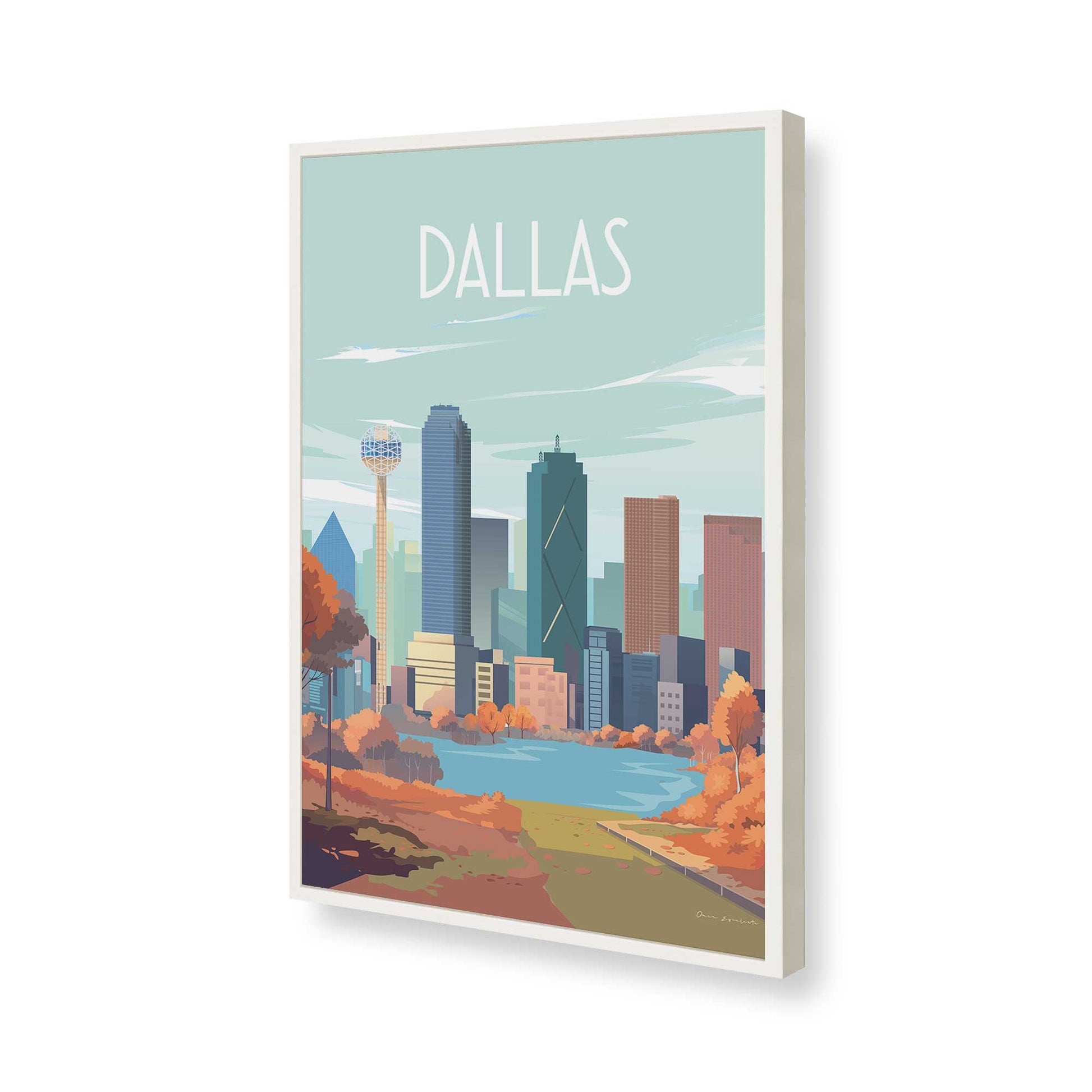 [Color:Opaque White], Picture of art in a Opaque White frame of the corner