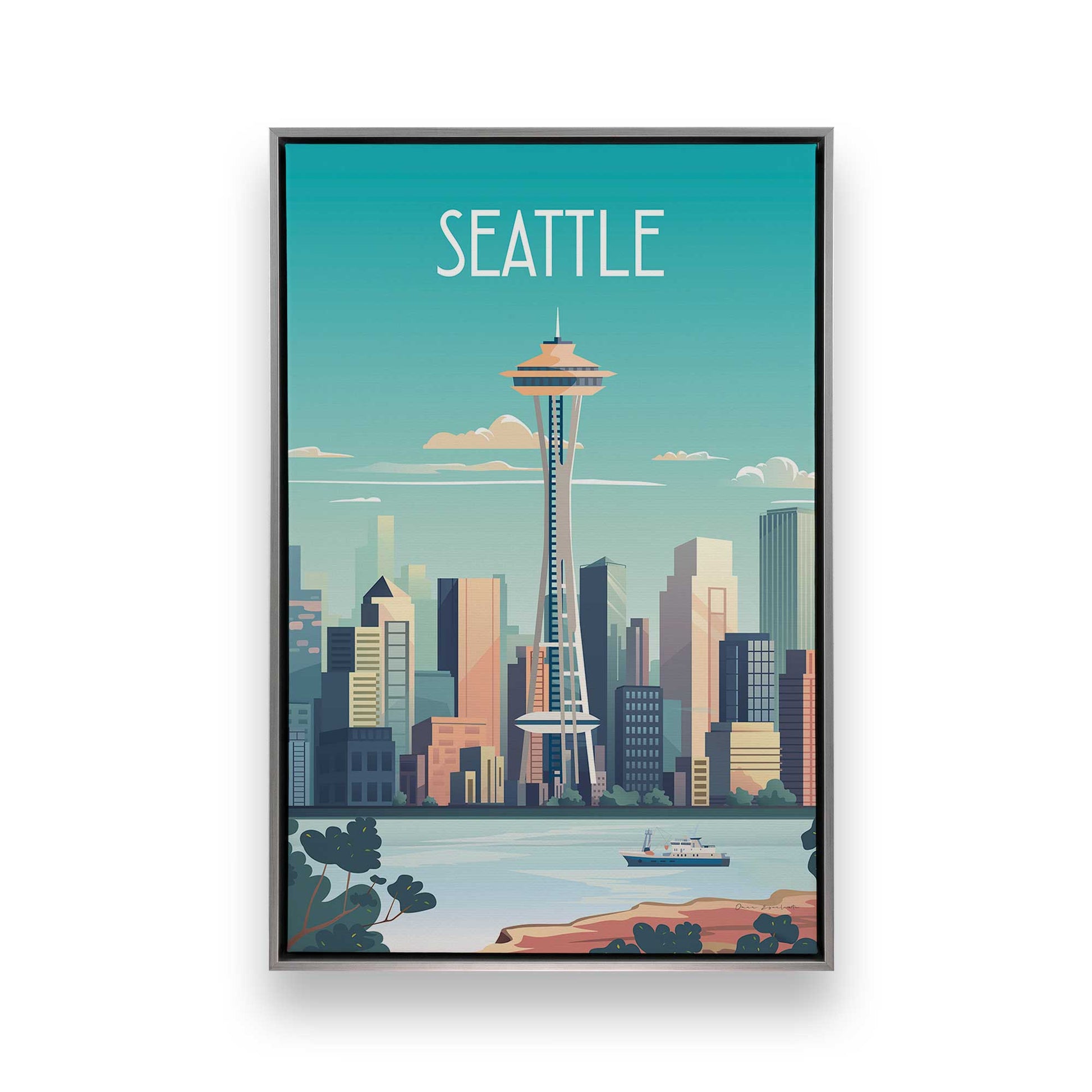 [Color:Polished Chrome], Picture of art in a Polished Chrome frame