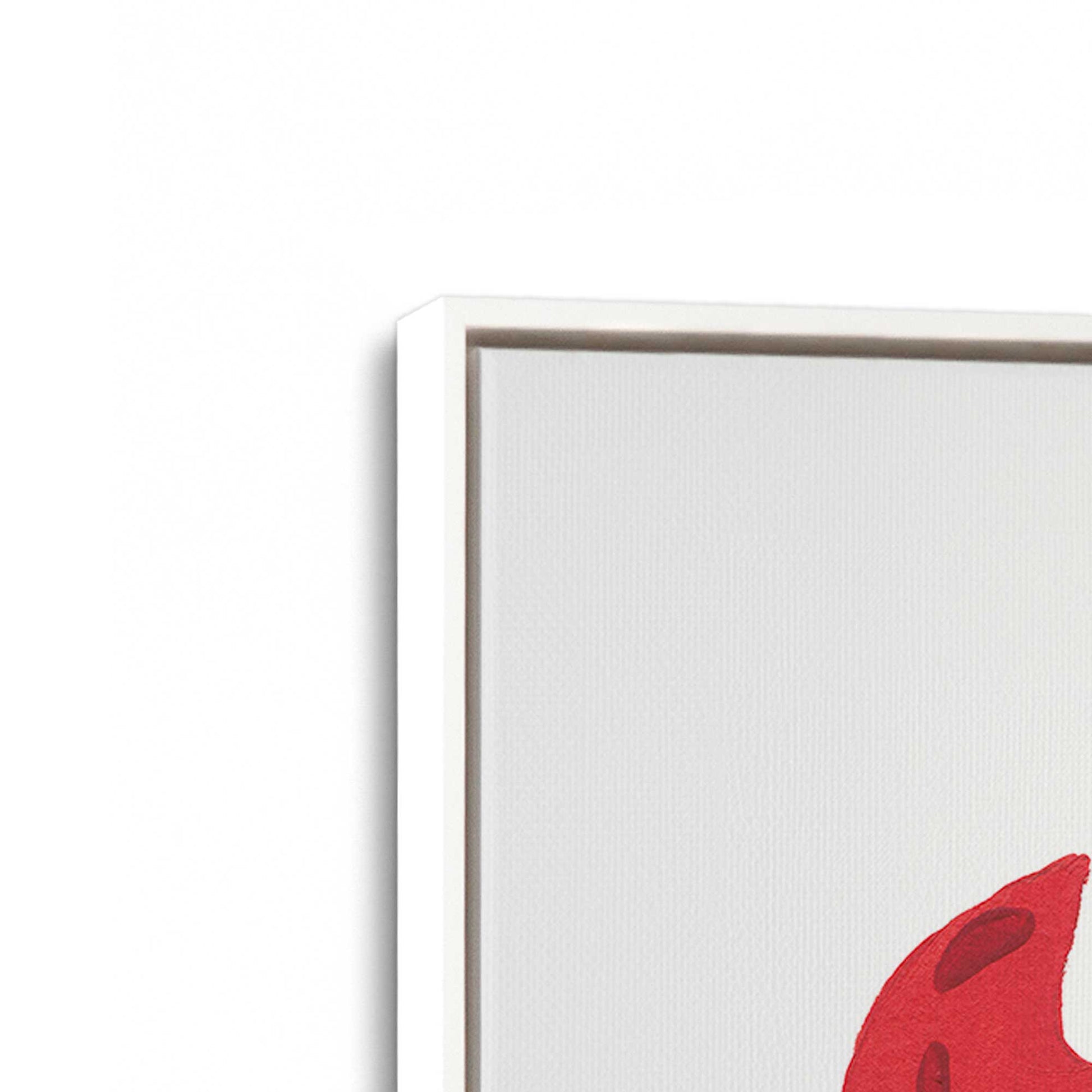 [Color:Opaque White], Picture of art in a White frame at an angle