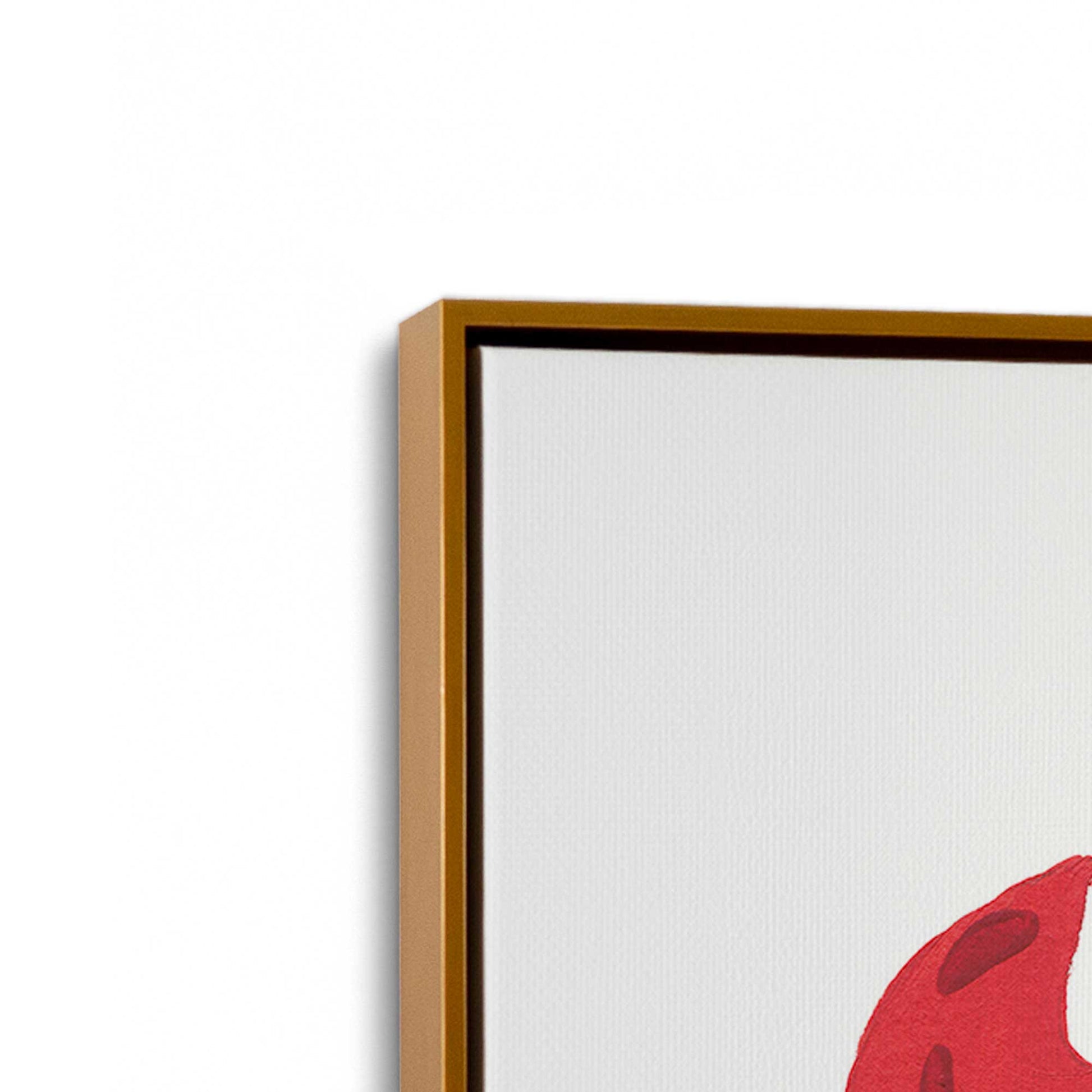 [Color:Polished Gold], Picture of art in a Polished Gold frame at an angle