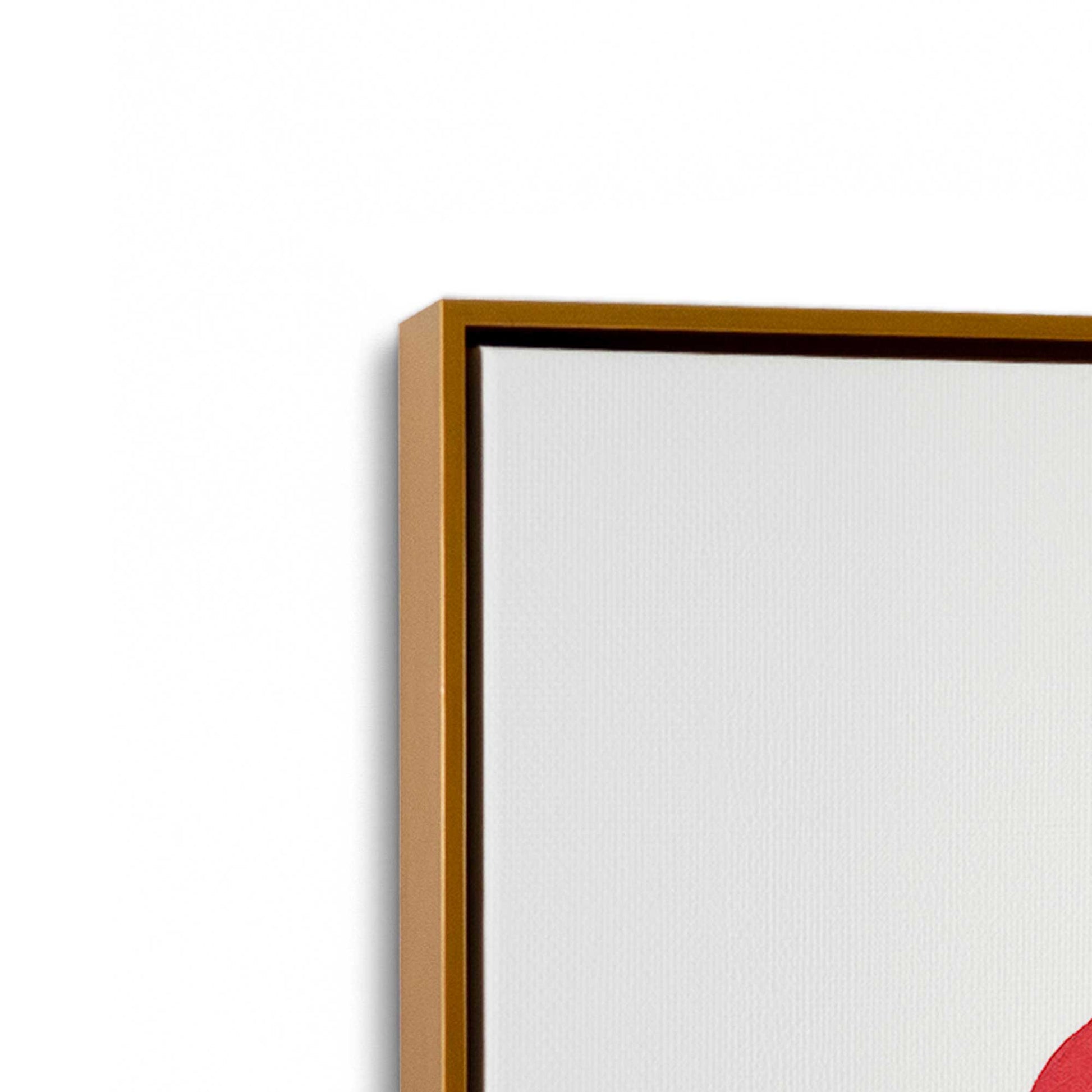 [Color:Polished Gold], Picture of art in a Polished Gold frame at an angle