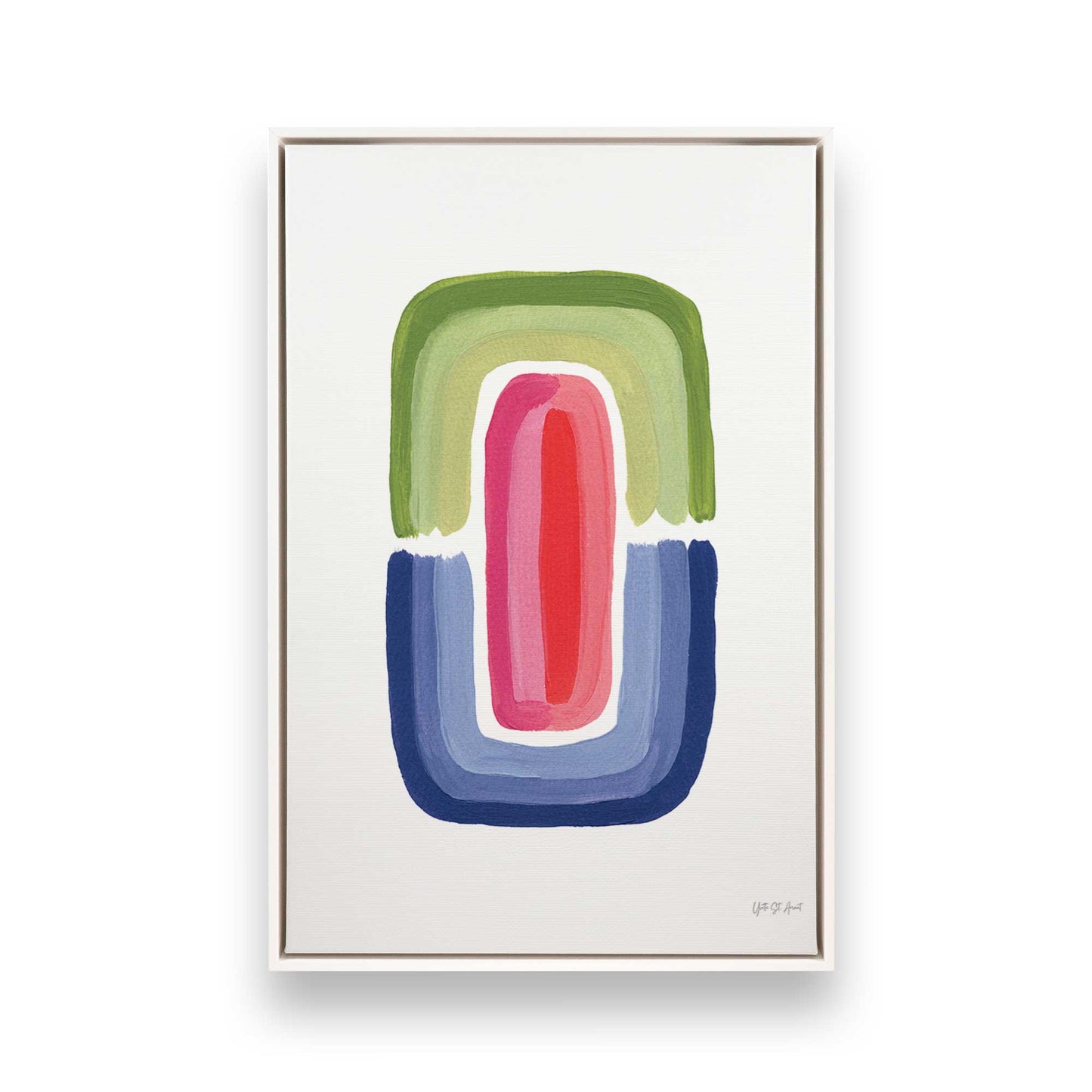[Color:Opaque White], Picture of art in a White frame