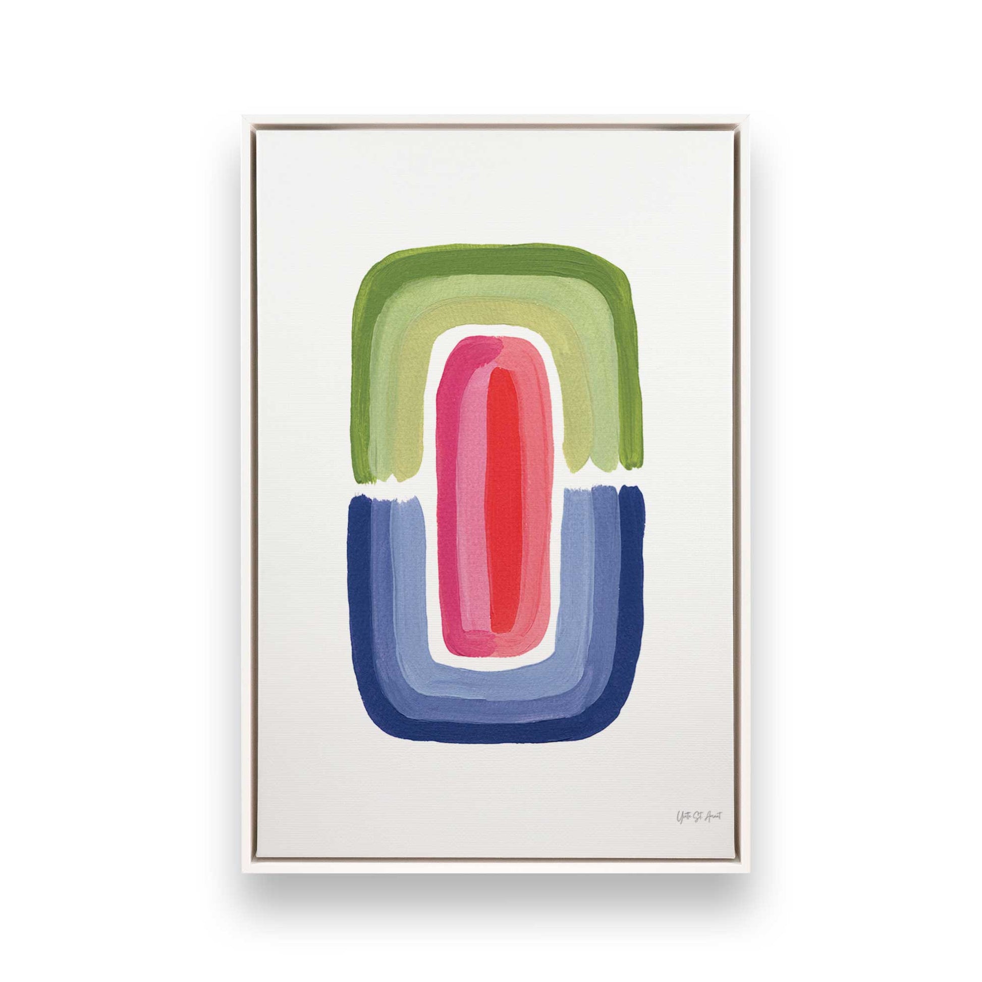 [Color:Opaque White], Picture of art in a White frame