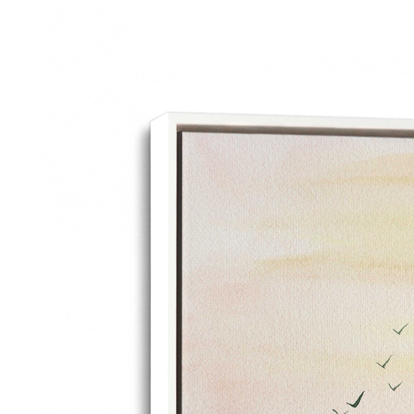 [Color:Opaque White], Picture of art in a White frame at an angle