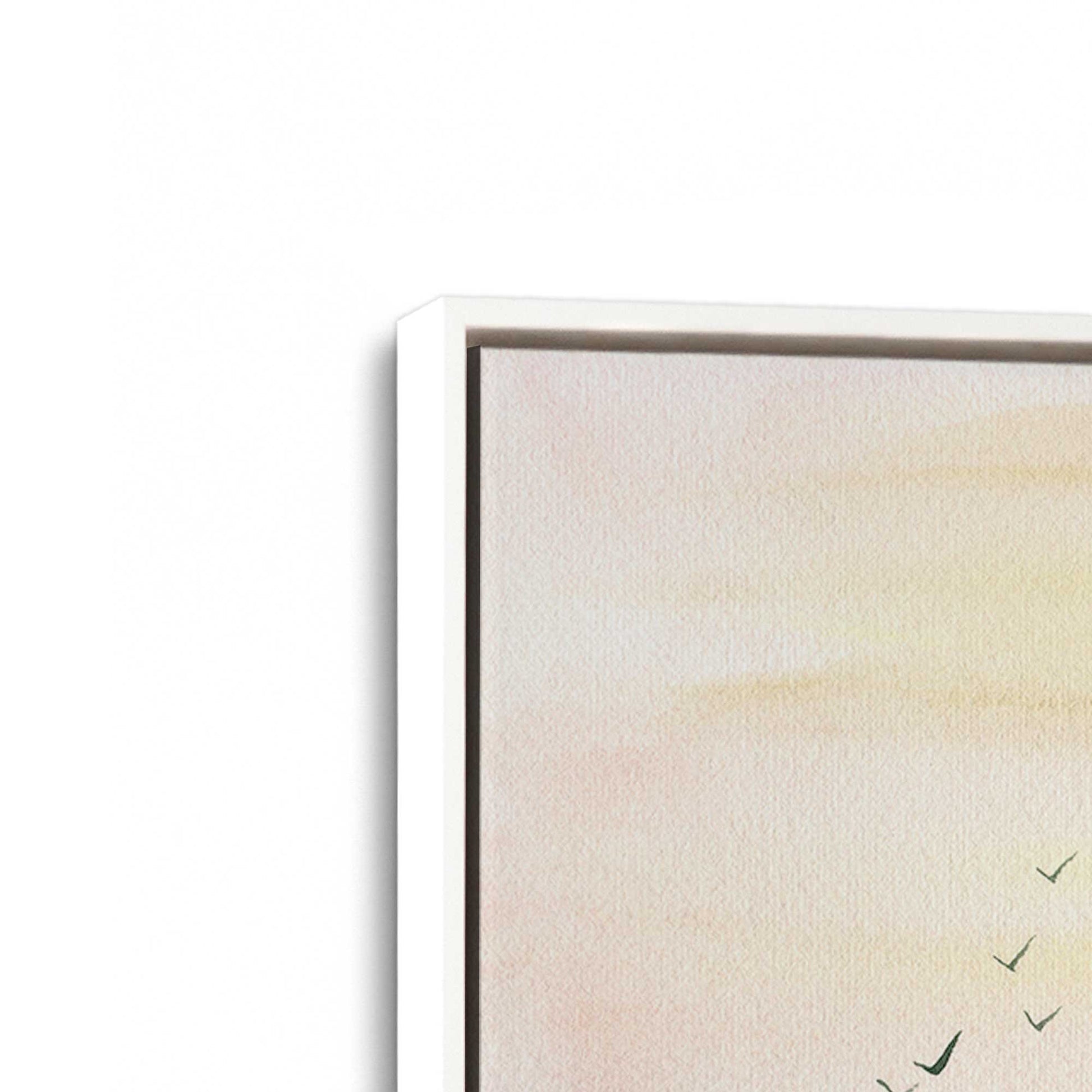 [Color:Opaque White], Picture of art in a White frame at an angle