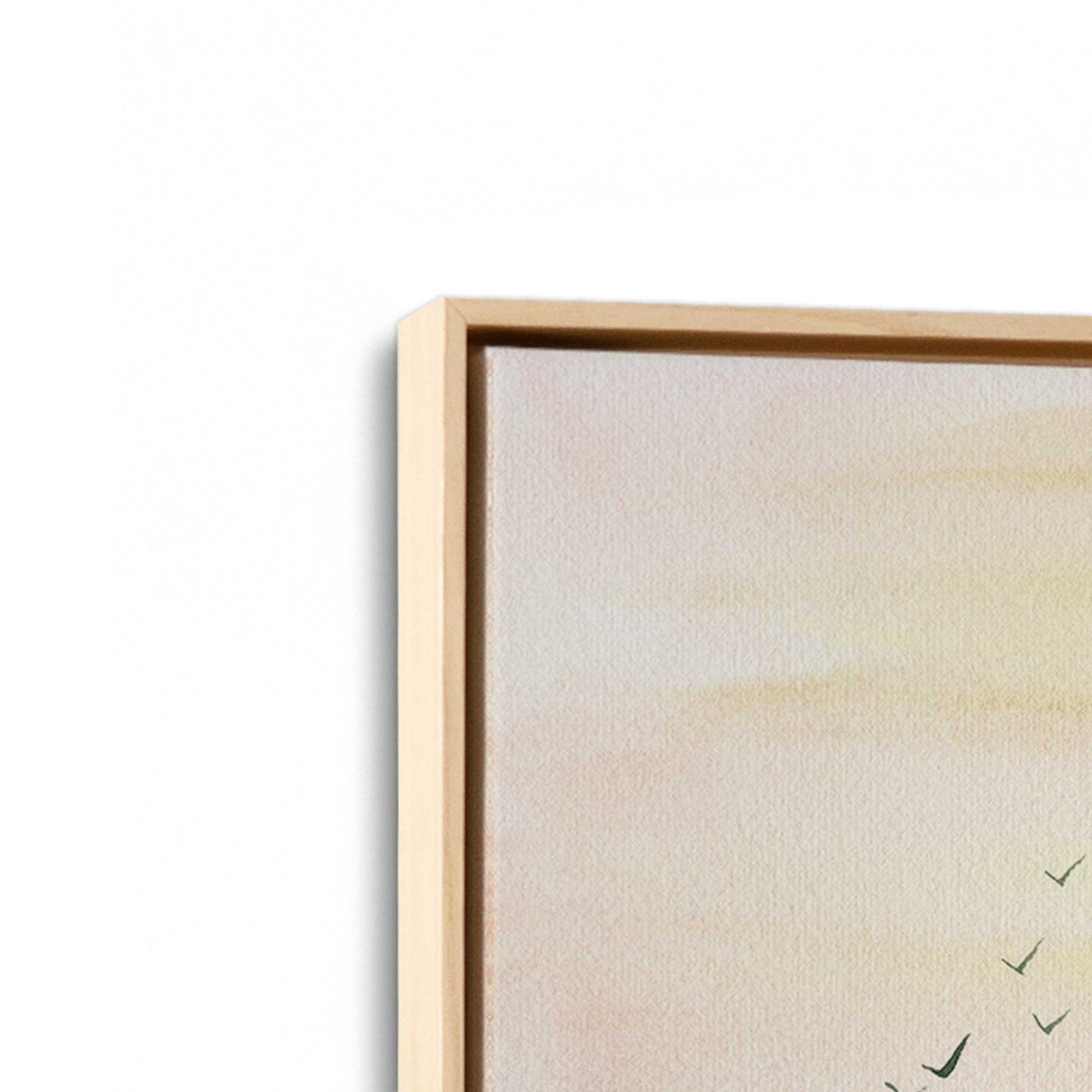[Color:American Maple], Picture of art in a American Maple frame at an angle