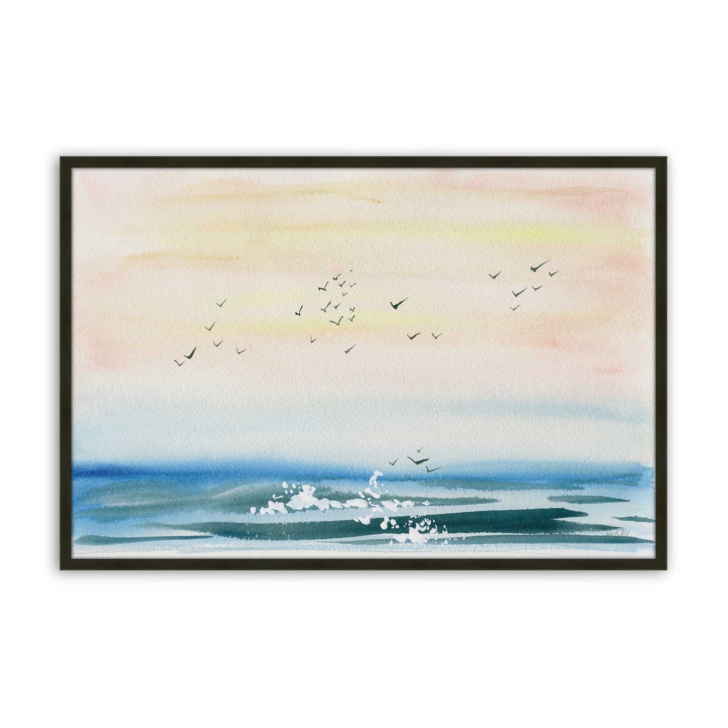 [Color:Satin Black], Picture of art in a Satin Black frame