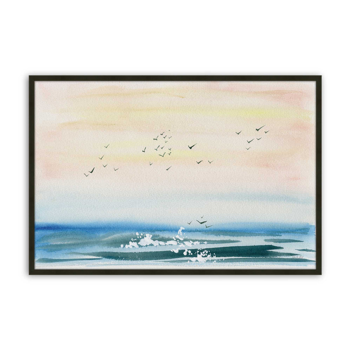 [Color:Satin Black], Picture of art in a Satin Black frame